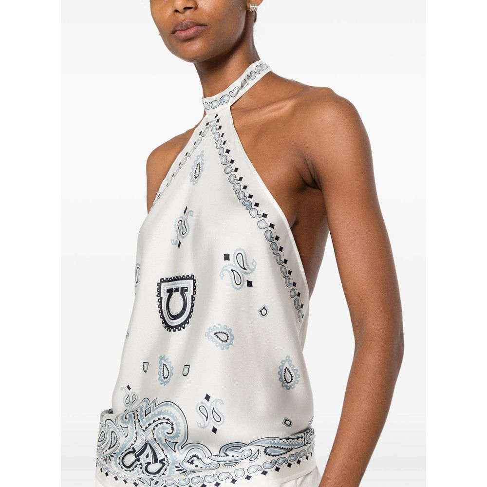 Salvatore Ferragamo Ferragamo WHITE Tops - Vests & Tank Tops Size M / US 6-8 / IT 42-44 - 2 Thumbnail