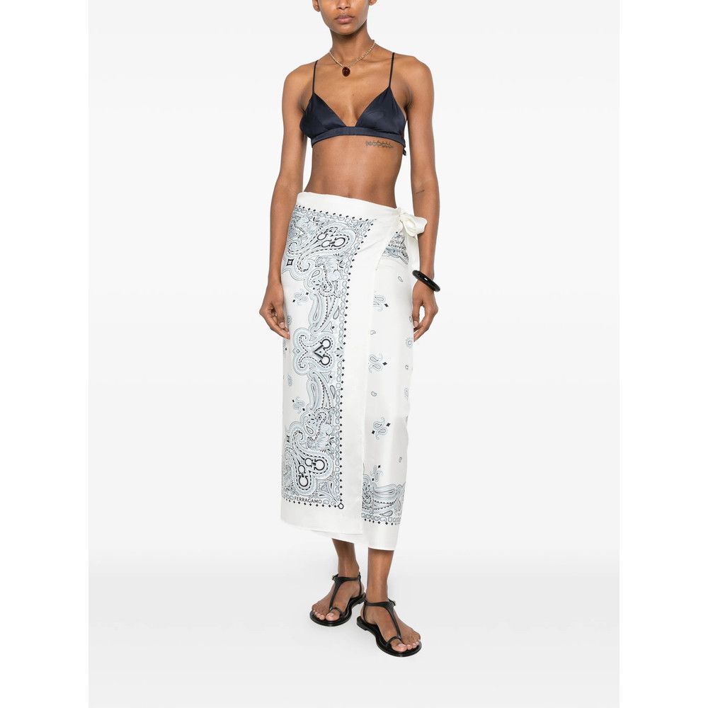 Salvatore Ferragamo Ferragamo WHITE Beachwear - Beach Cover-Ups Size M / US 6-8 / IT 42-44 - 3 Thumbnail