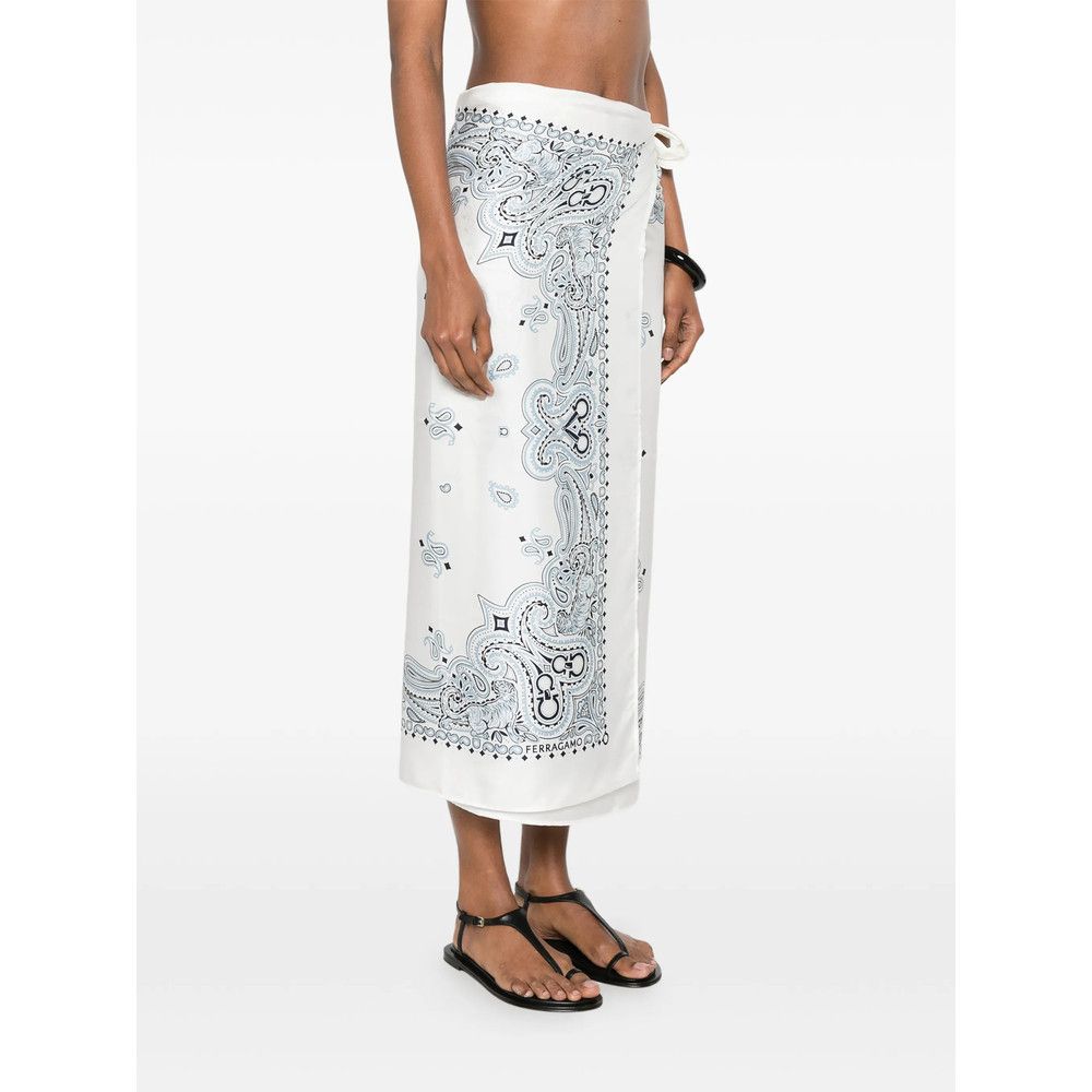 Salvatore Ferragamo Ferragamo WHITE Beachwear - Beach Cover-Ups Size M / US 6-8 / IT 42-44 - 5 Thumbnail