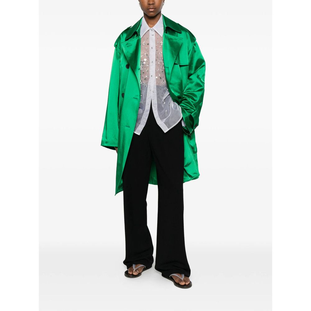 Dries Van Noten Dries Van Noten GREEN Coats - Trench & Raincoats Size S / US 4 / IT 40 - 5 Thumbnail