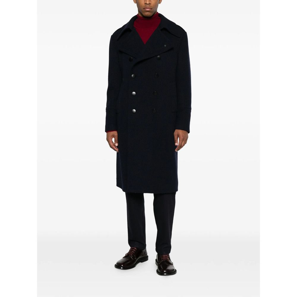Tagliatore Tagliatore BLUE Coats - Double Breasted Coats Size US L / EU 52-54 / 3 - 2 Thumbnail
