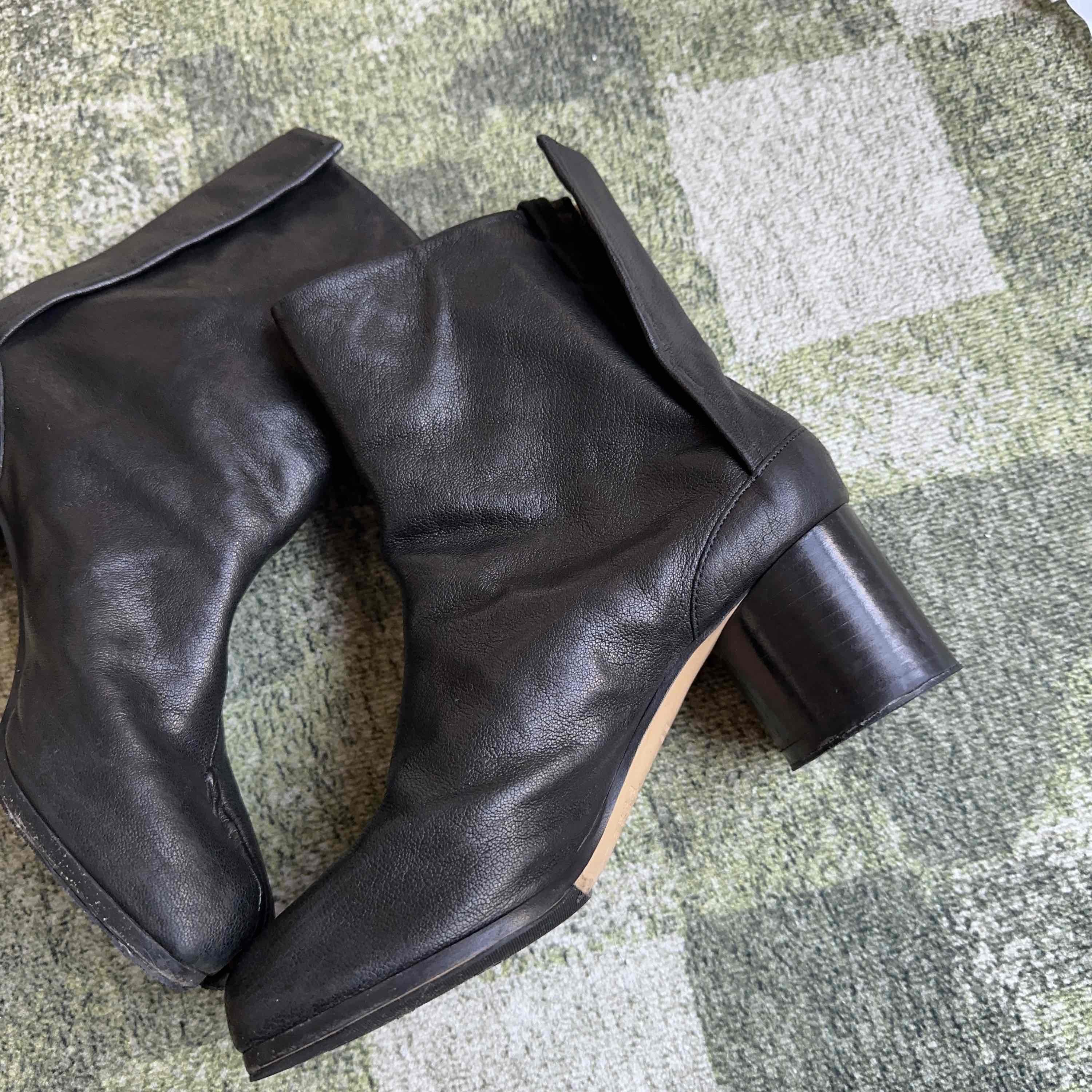 Maison Margiela Maison Margiela Tabi Leather Block Heel Boots Size 37 Size US 7 / IT 37 - 8 Thumbnail