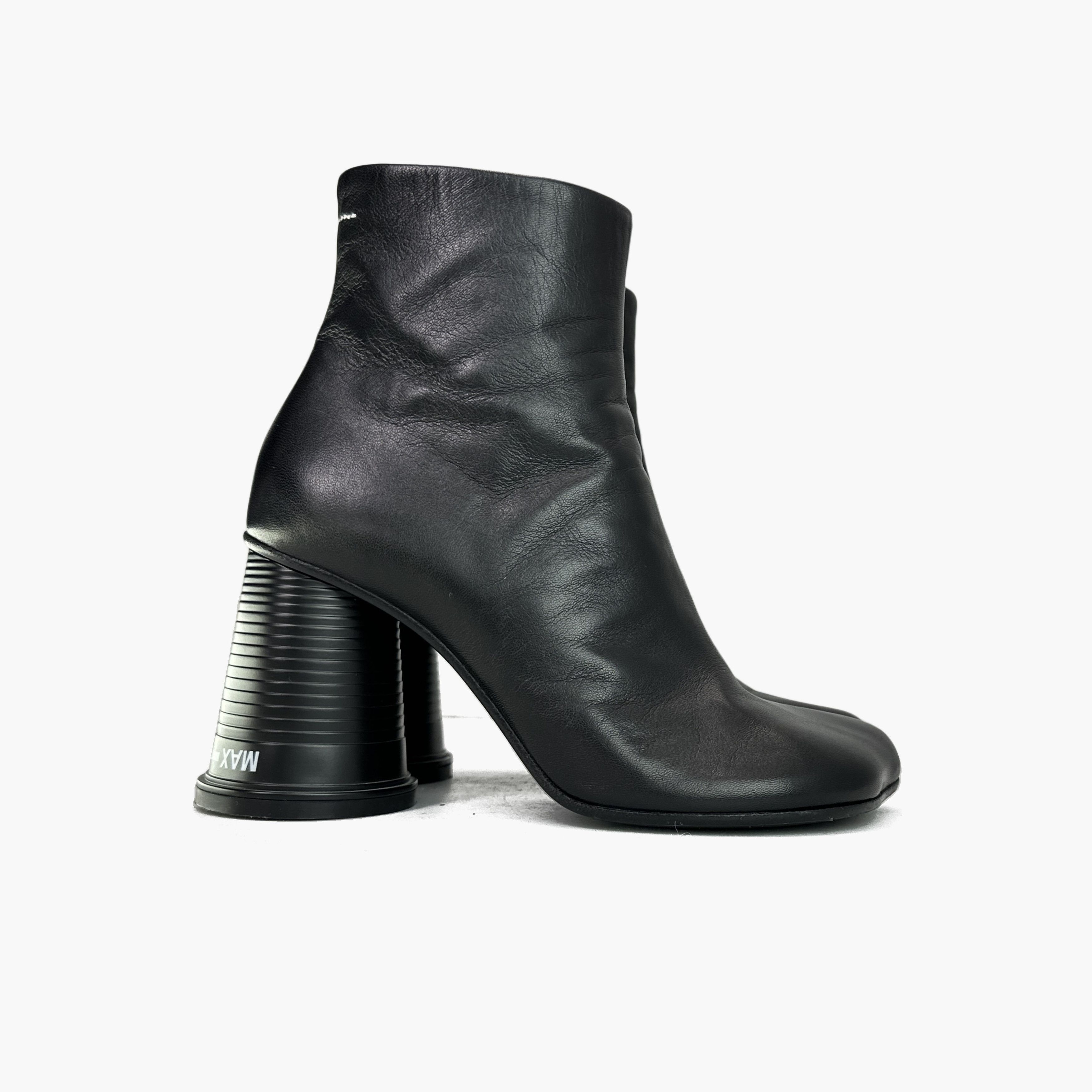 MM6 MM6 Maison Margiela Block Heel Leather Ankle Boots Size 37 Size US 7 / IT 37 - 4 Thumbnail