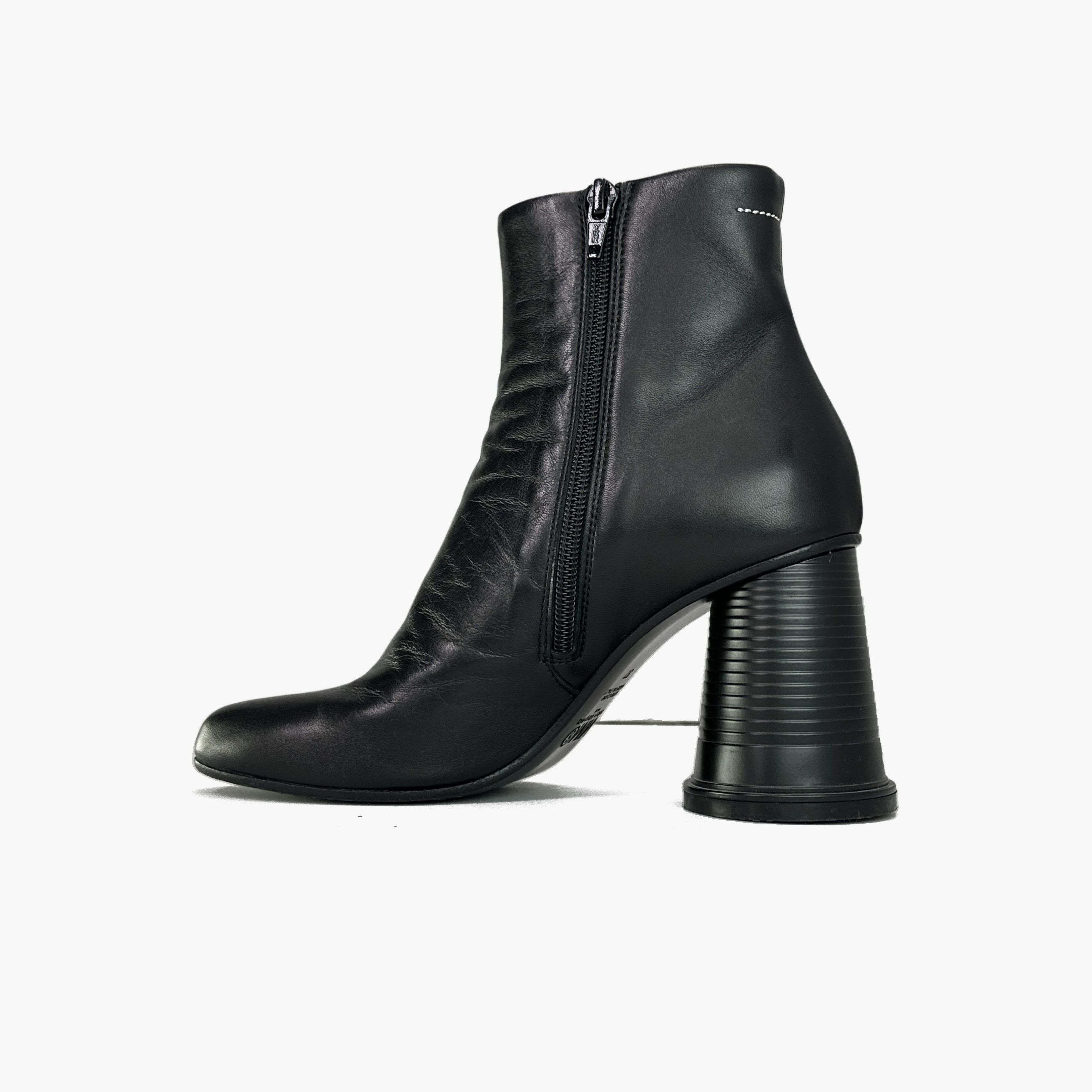 MM6 MM6 Maison Margiela Block Heel Leather Ankle Boots Size 37 Size US 7 / IT 37 - 3 Thumbnail