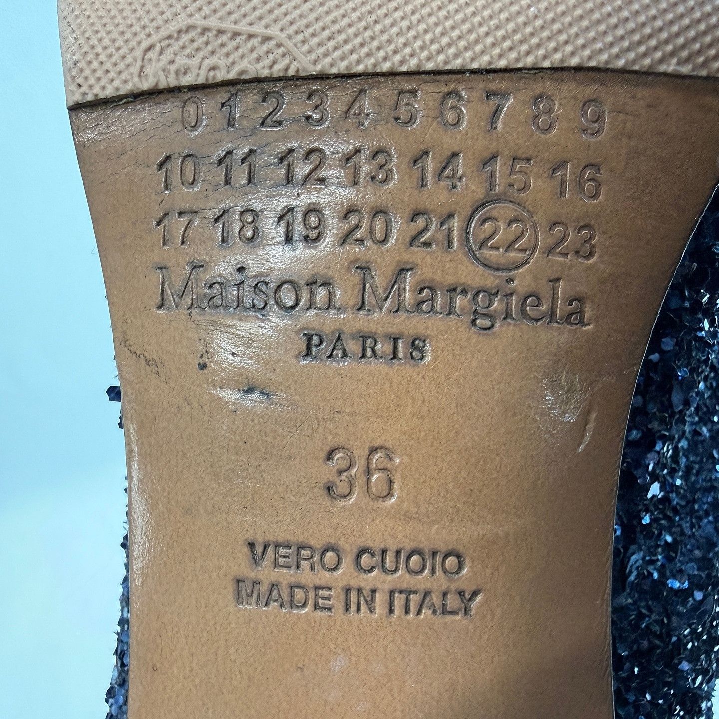 Maison Margiela Maison Margiela Blue Glitter Tabi Boots Size 36 Size US 6 / IT 36 - 5 Thumbnail