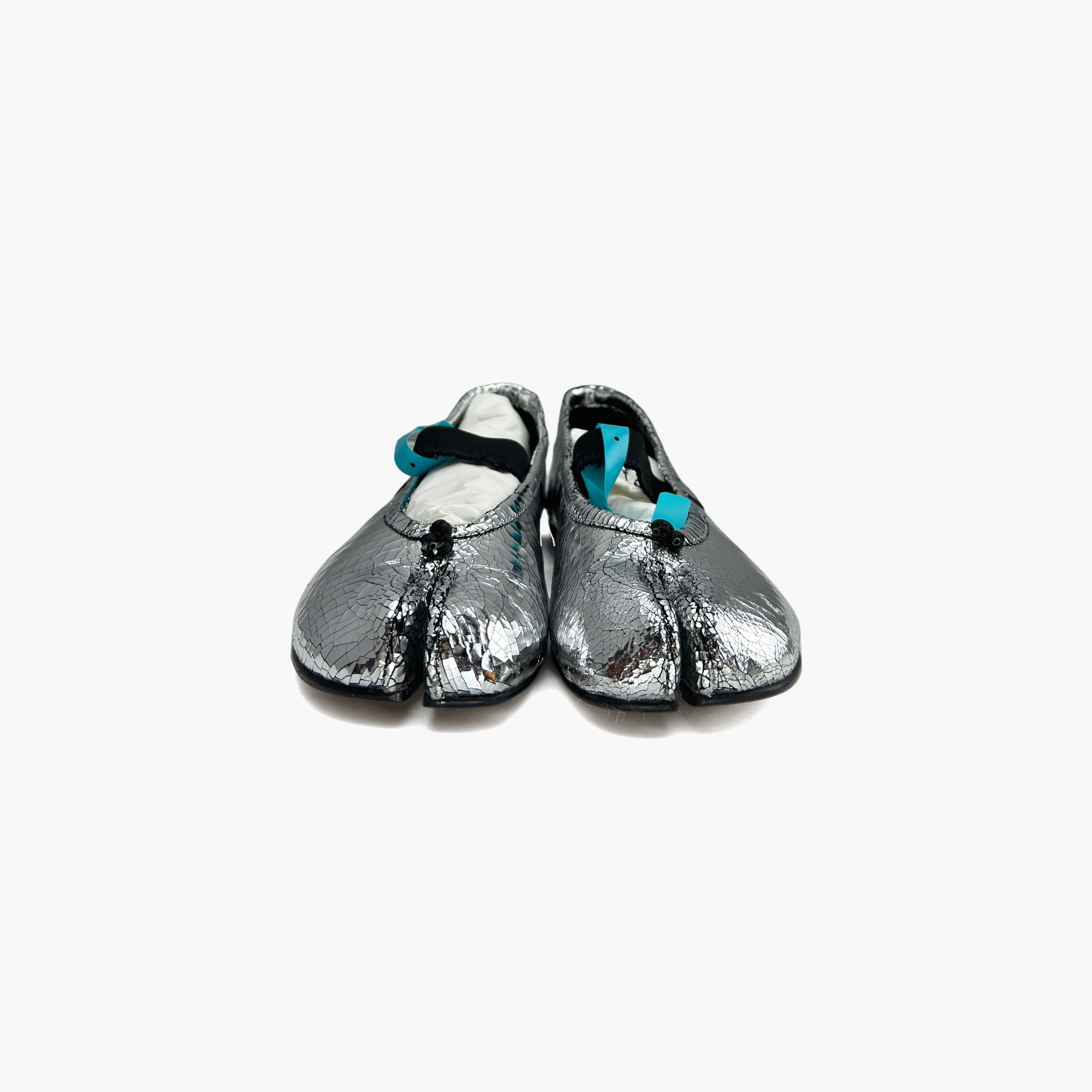 Maison Margiela Maison Margiela Silver Cracked Tabi Ballet Flats Size 39 Size US 9 / IT 39 - 5 Thumbnail