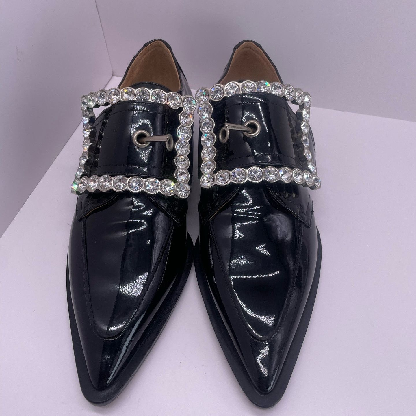 Maison Margiela Maison Margiela Crystal Buckle Patent Loafers Size 36 Size US 6 / IT 36 - 2 Thumbnail