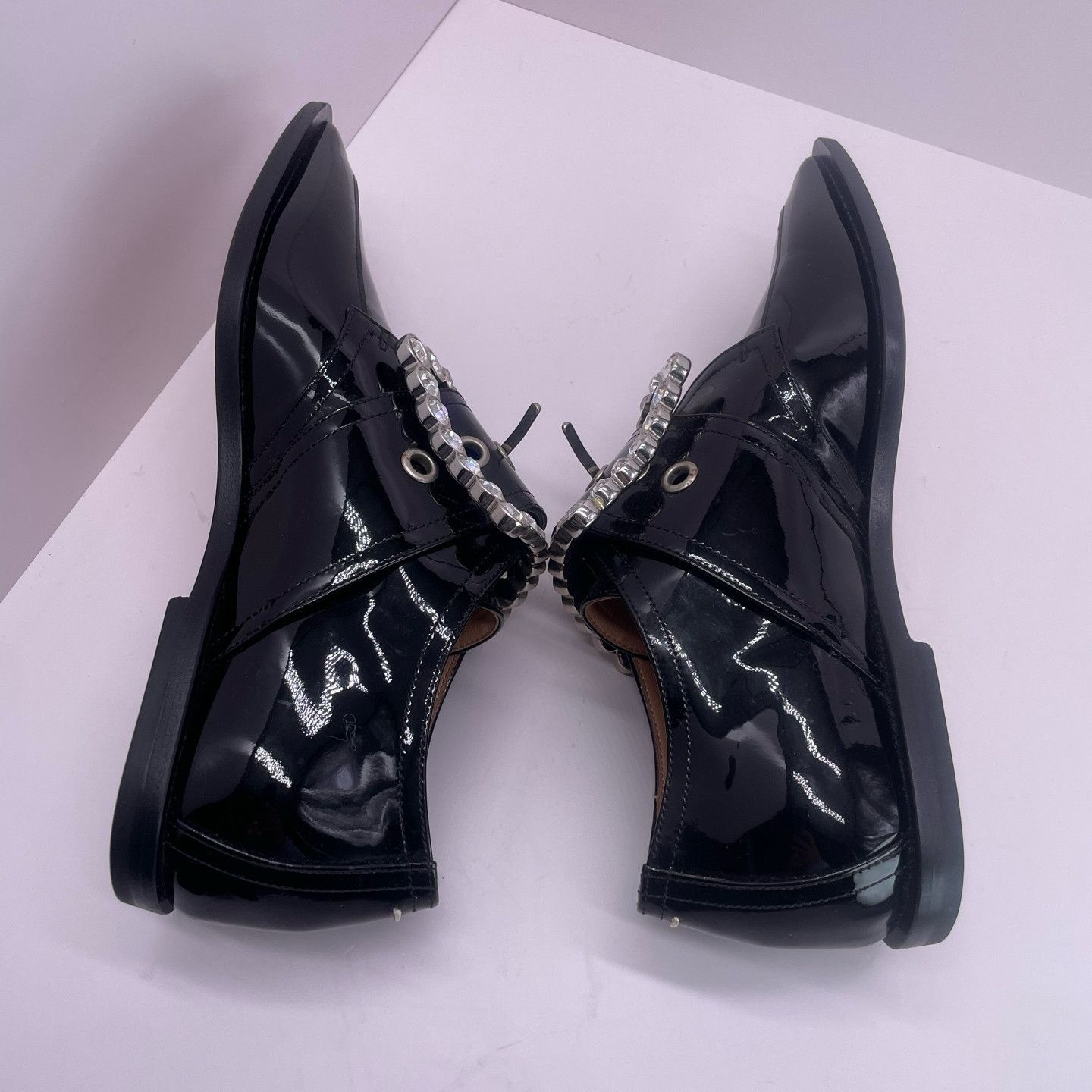 Maison Margiela Maison Margiela Crystal Buckle Patent Loafers Size 36 Size US 6 / IT 36 - 6 Thumbnail