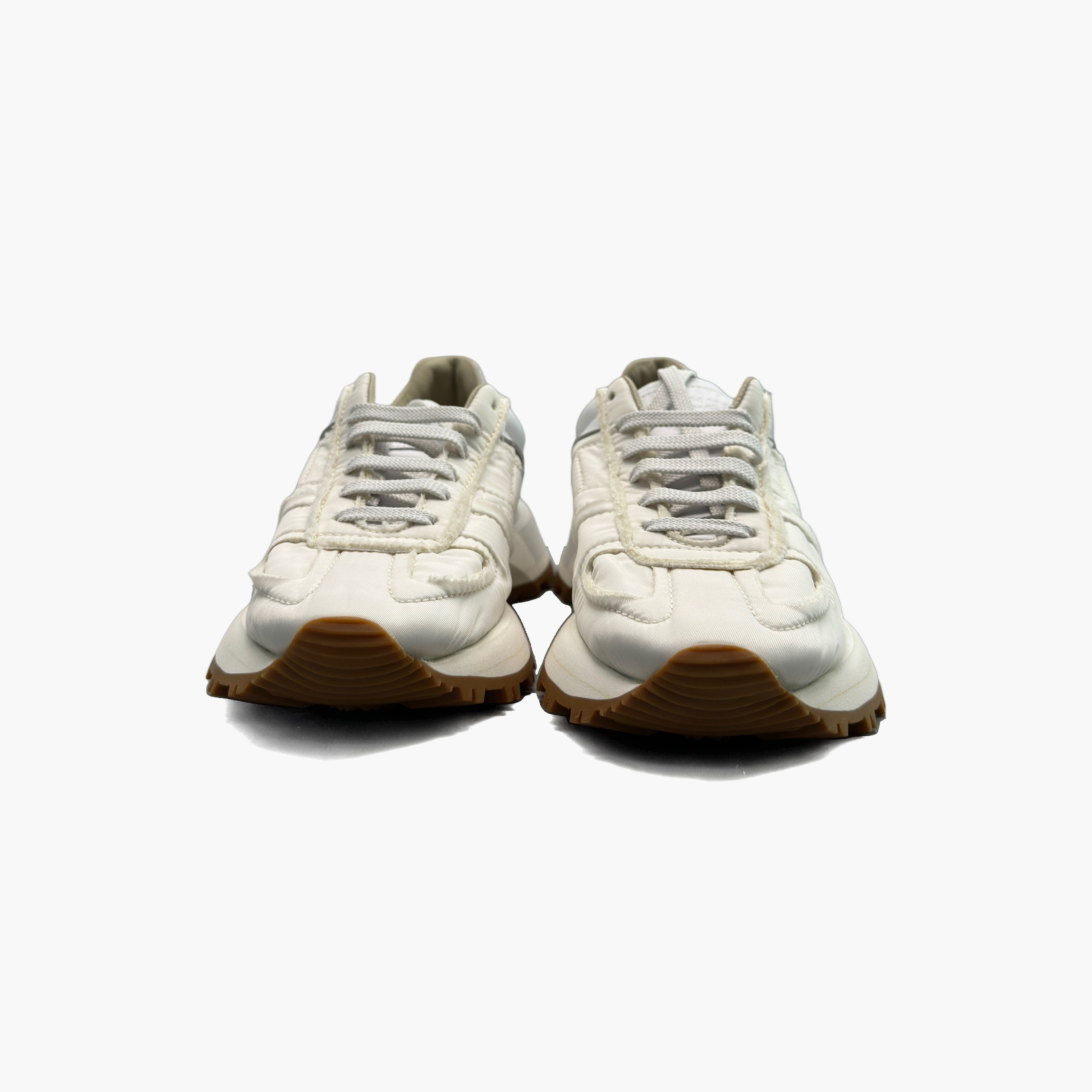 Maison Margiela Maison Margiela White Leather Runner Sneakers Size 38 Size US 8 / IT 38 - 5 Thumbnail