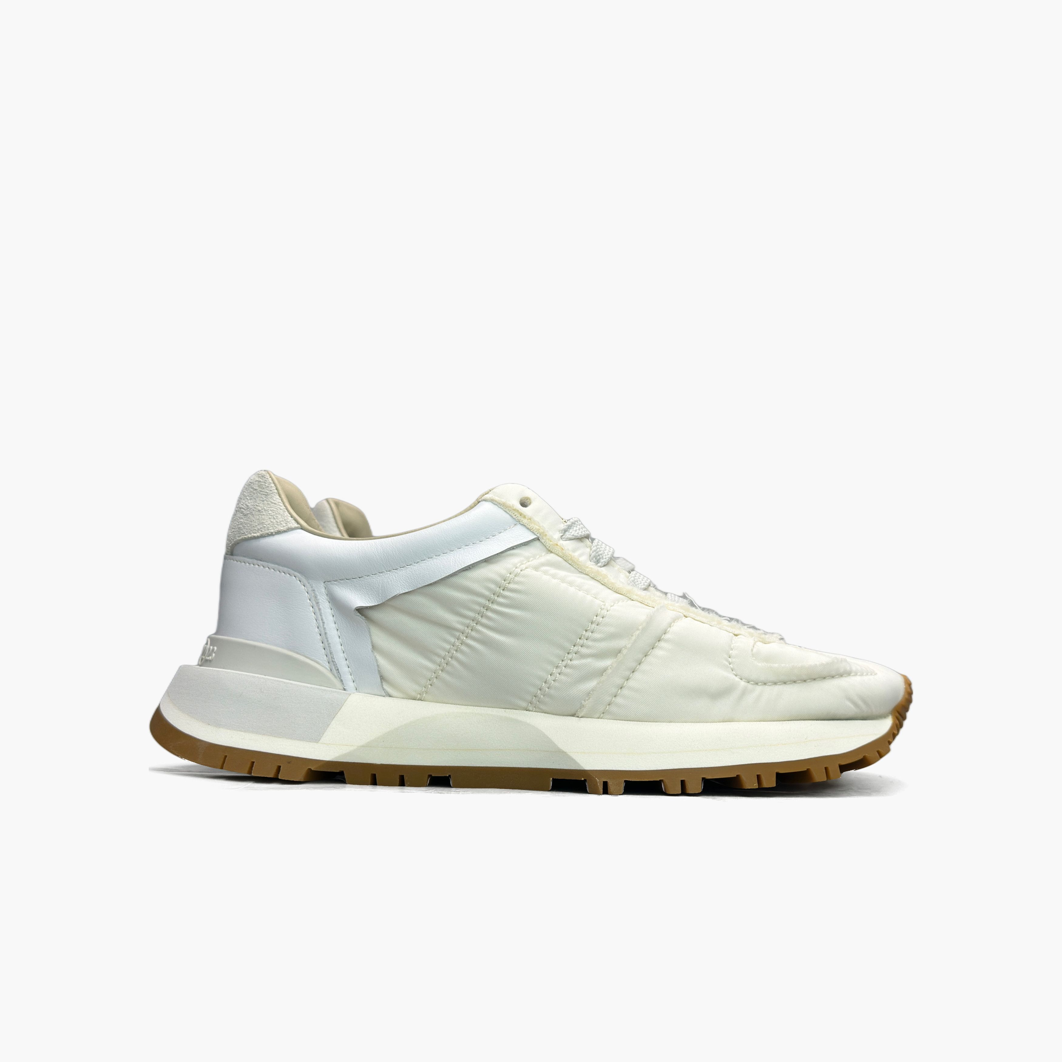 Maison Margiela Maison Margiela White Leather Runner Sneakers Size 38 Size US 8 / IT 38 - 4 Thumbnail