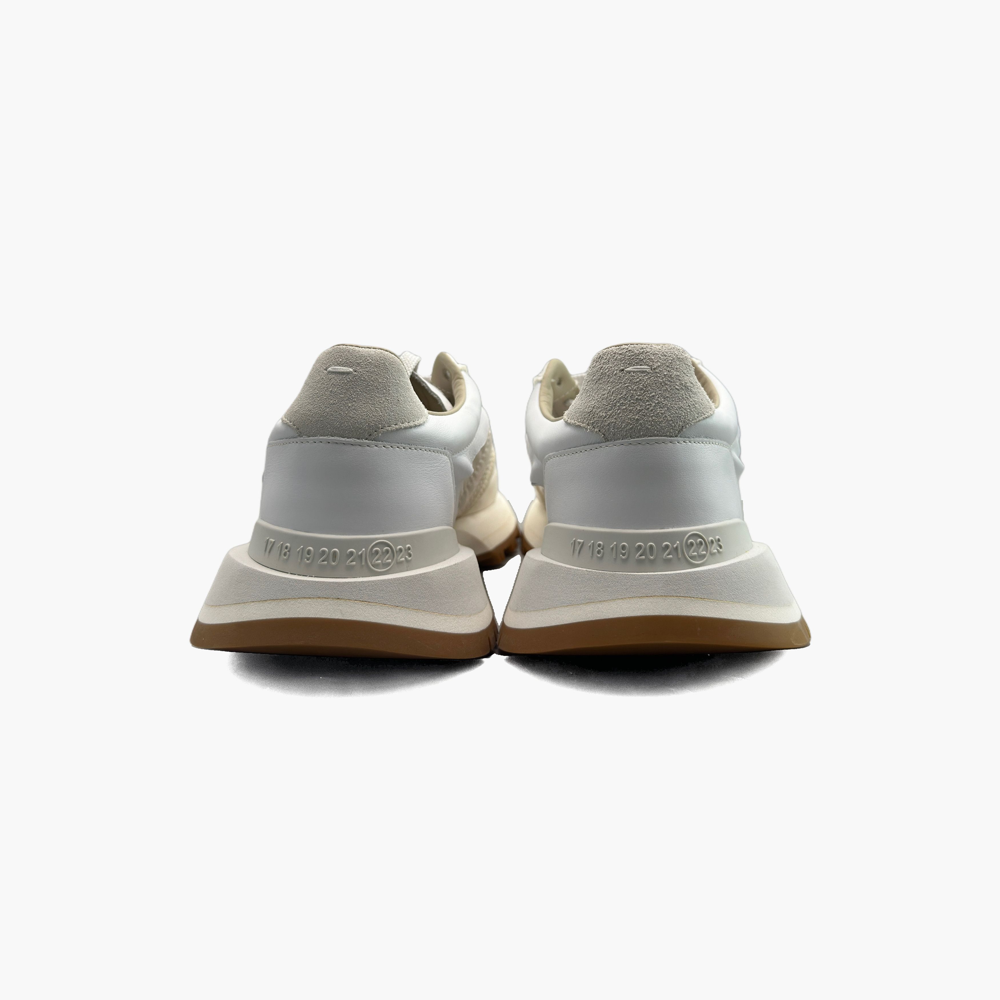 Maison Margiela Maison Margiela White Leather Runner Sneakers Size 38 Size US 8 / IT 38 - 6 Thumbnail