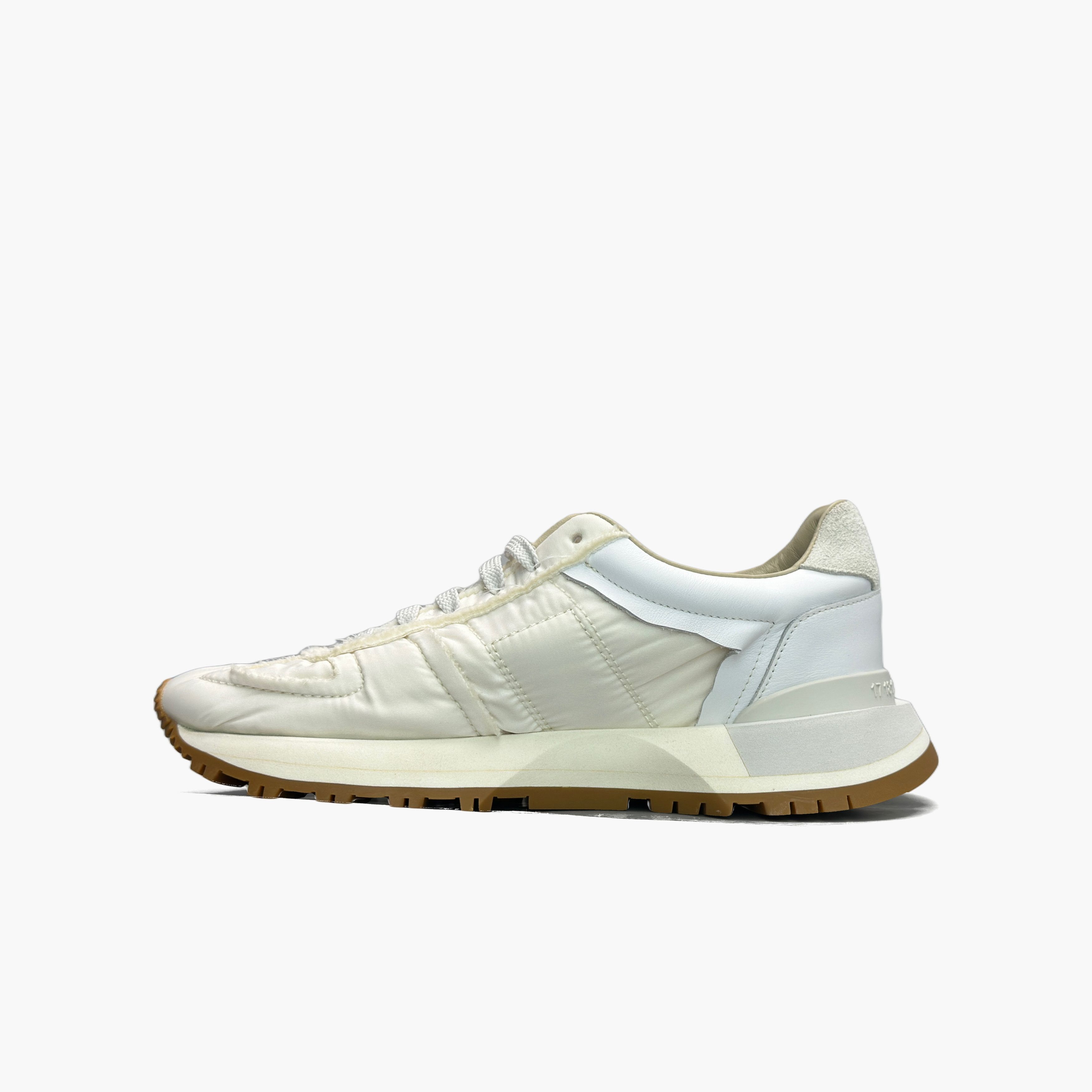 Maison Margiela Maison Margiela White Leather Runner Sneakers Size 38 Size US 8 / IT 38 - 3 Thumbnail