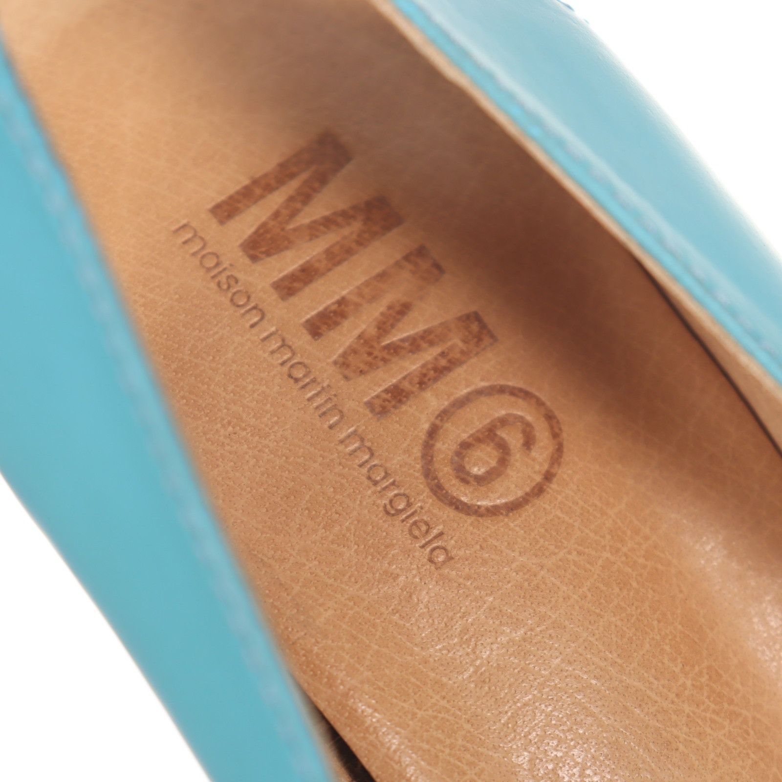 MM6 MM6 Maison Margiela Blue Leather Wedge Heels Size 37 Size US 7 / IT 37 - 9 Thumbnail