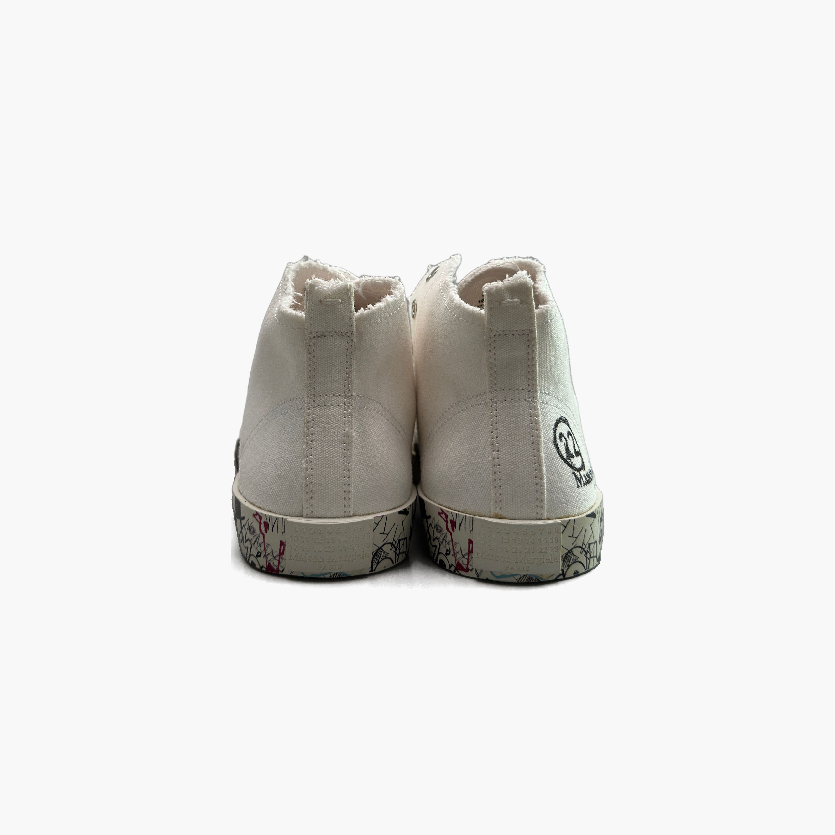 Maison Margiela Maison Margiela Graffiti Canvas High-Top Sneakers Size 38 Size US 8 / IT 38 - 6 Thumbnail