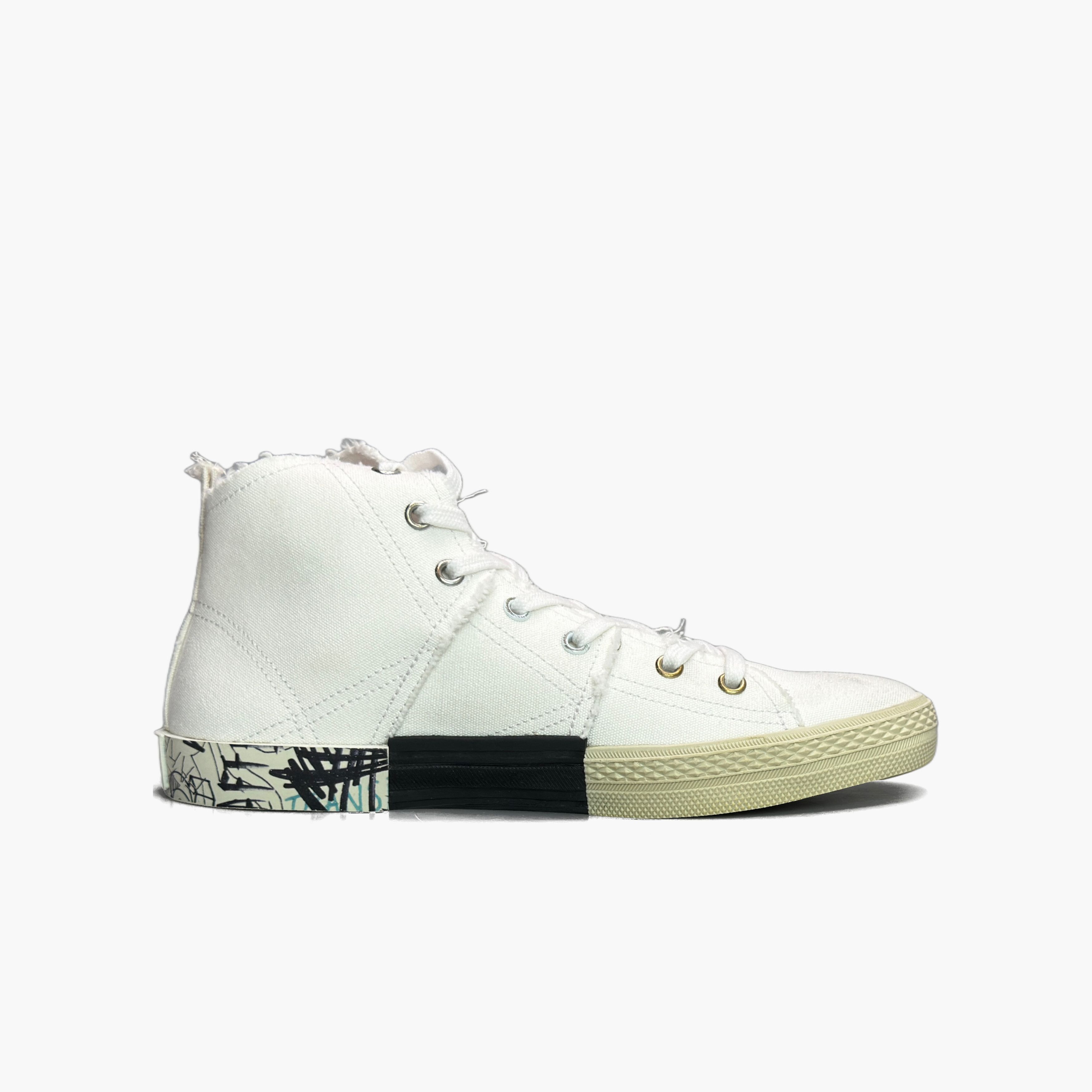 Maison Margiela Maison Margiela Graffiti Canvas High-Top Sneakers Size 38 Size US 8 / IT 38 - 2 Thumbnail