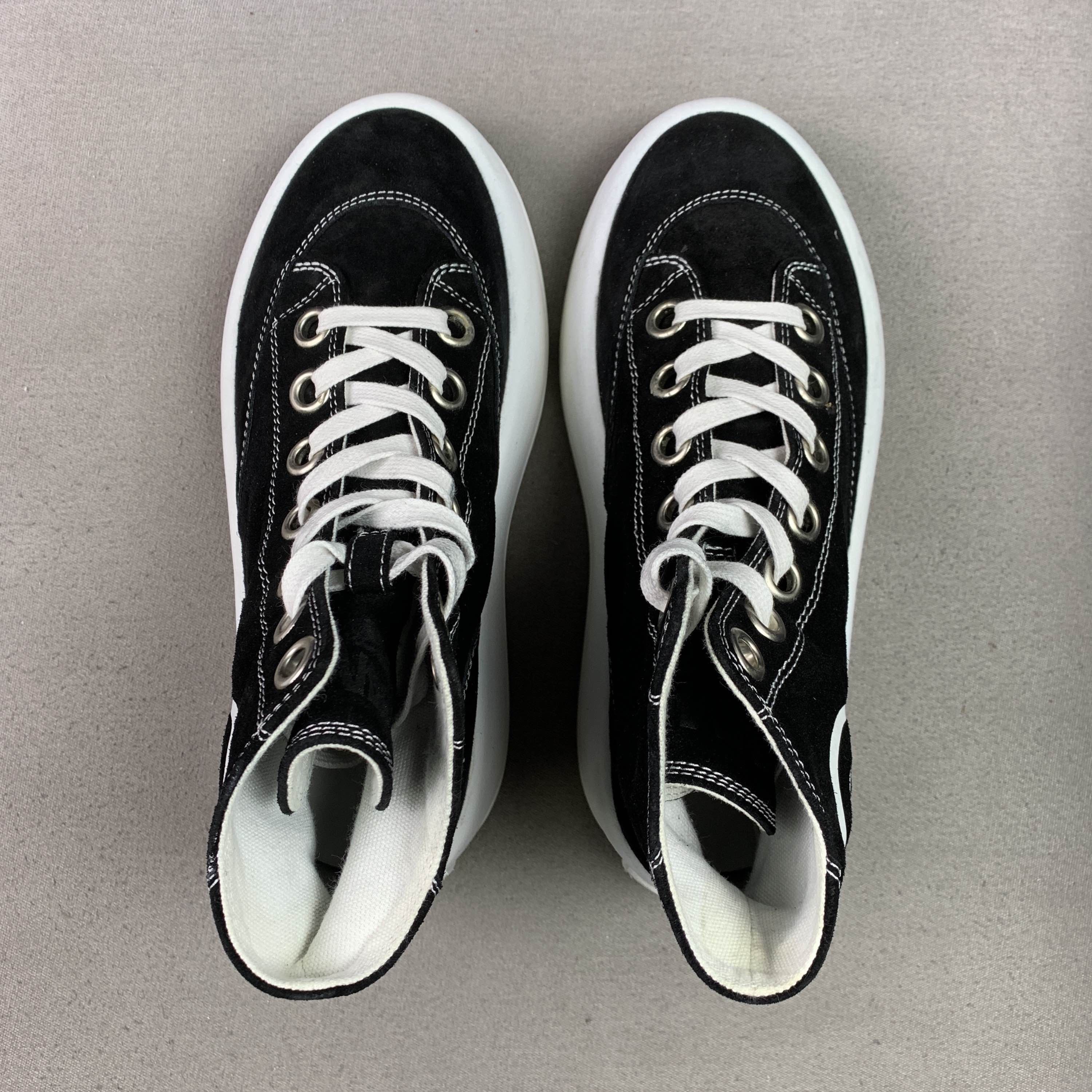 MM6 MM6 Maison Margiela Suede Platform Hi-Top Sneakers Size 37 Size US 7 / IT 37 - 8 Thumbnail
