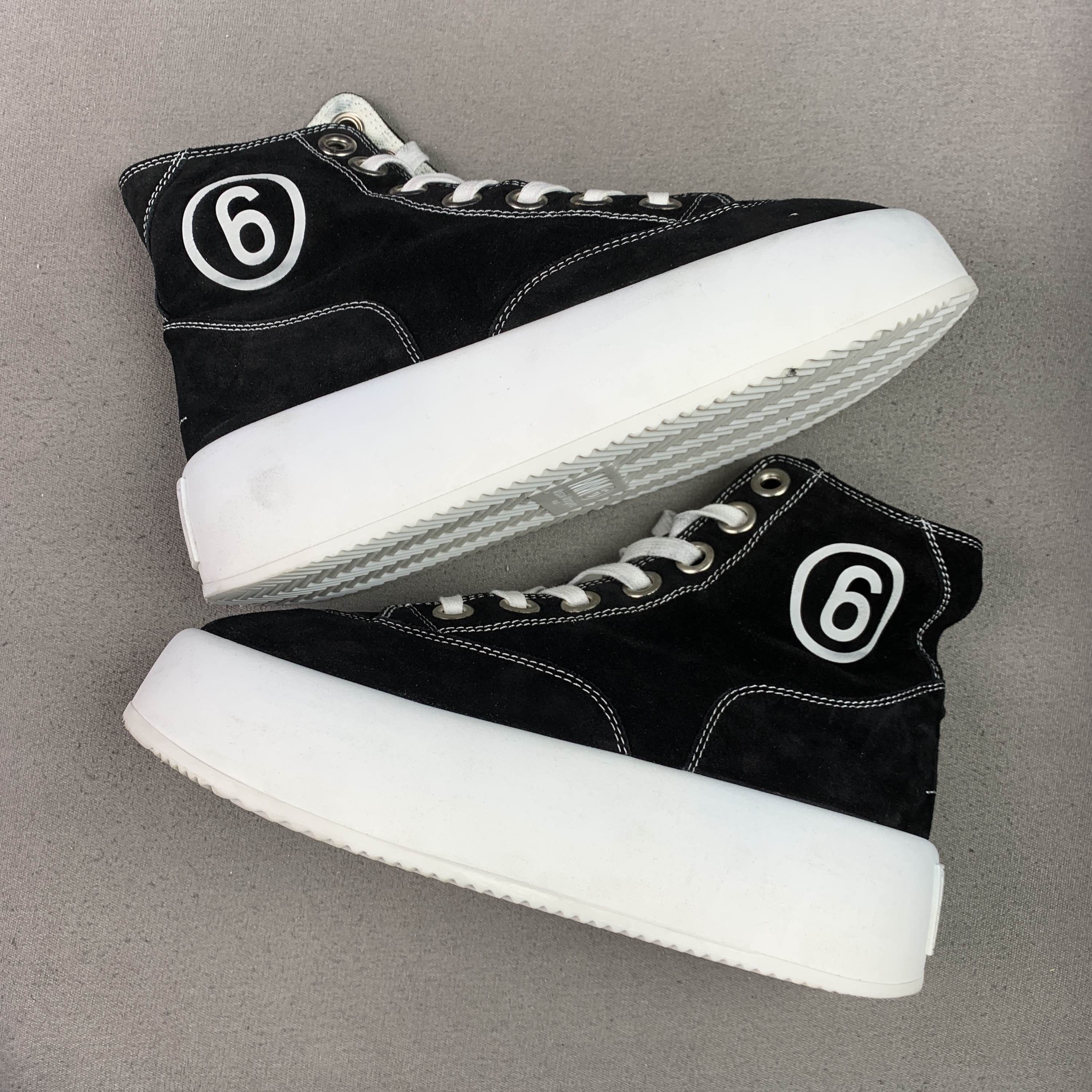 MM6 MM6 Maison Margiela Suede Platform Hi-Top Sneakers Size 37 Size US 7 / IT 37 - 7 Thumbnail