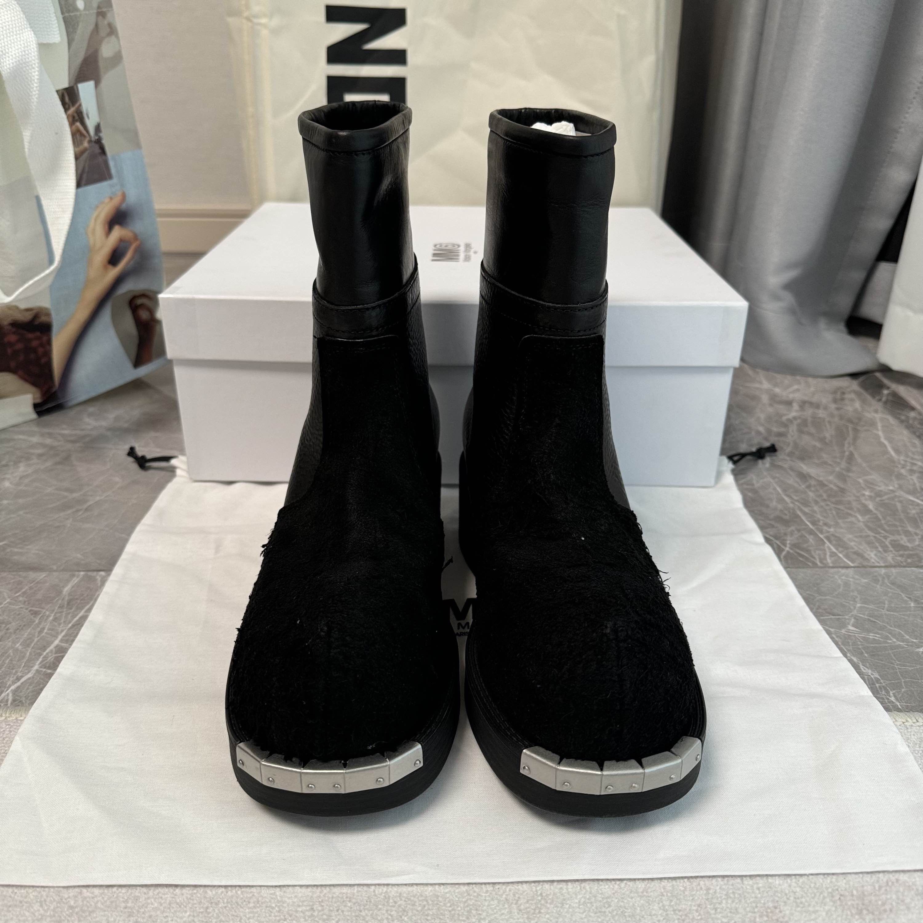 MM6 MM6 Maison Margiela Leather Metal Toe Boots Size 38 Size US 8 / IT 38 - 2 Thumbnail