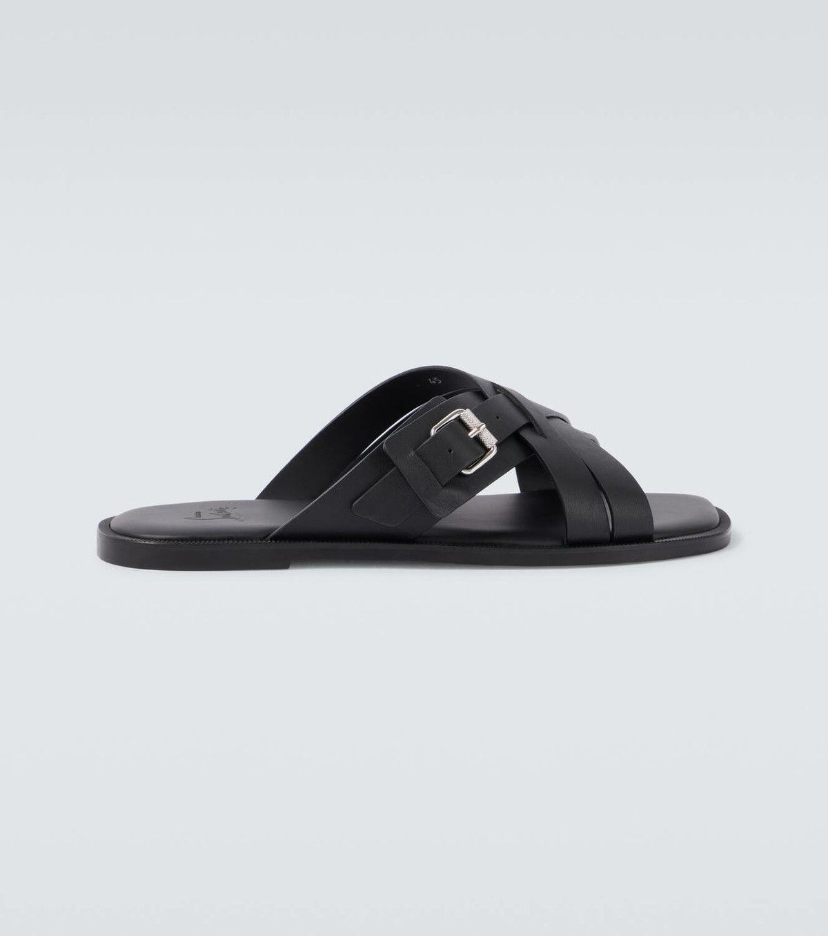 Christian Louboutin emircross leather sandals black Size US 6 / EU 39 - 2 Thumbnail