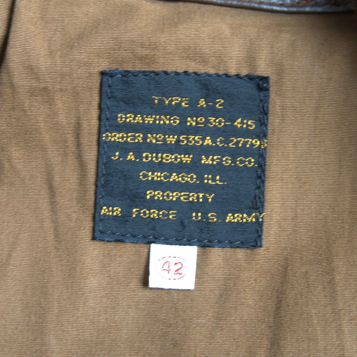 Vintage J.A.DUBOW A-2 Leather Flight Jacket Size 42 Size US XS / EU 42 / 0 - 8 Thumbnail