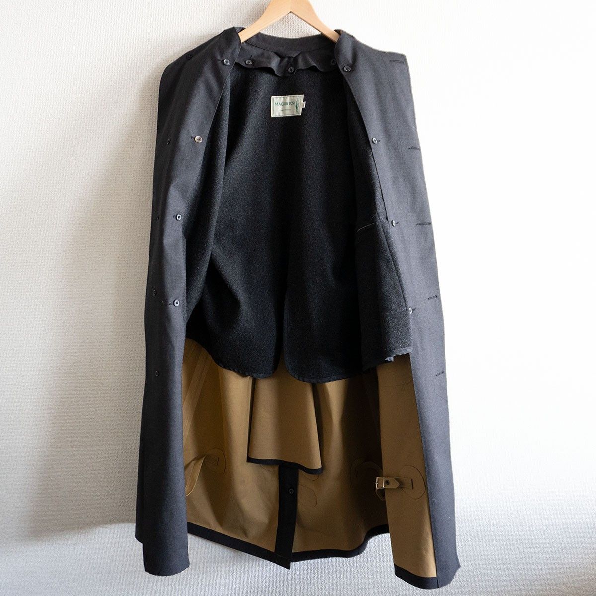 Mackintosh Mackintosh Rubberized Wool Balmacaan Coat Gray Size 38 Size US XL / EU 56 / 4 - 3 Thumbnail