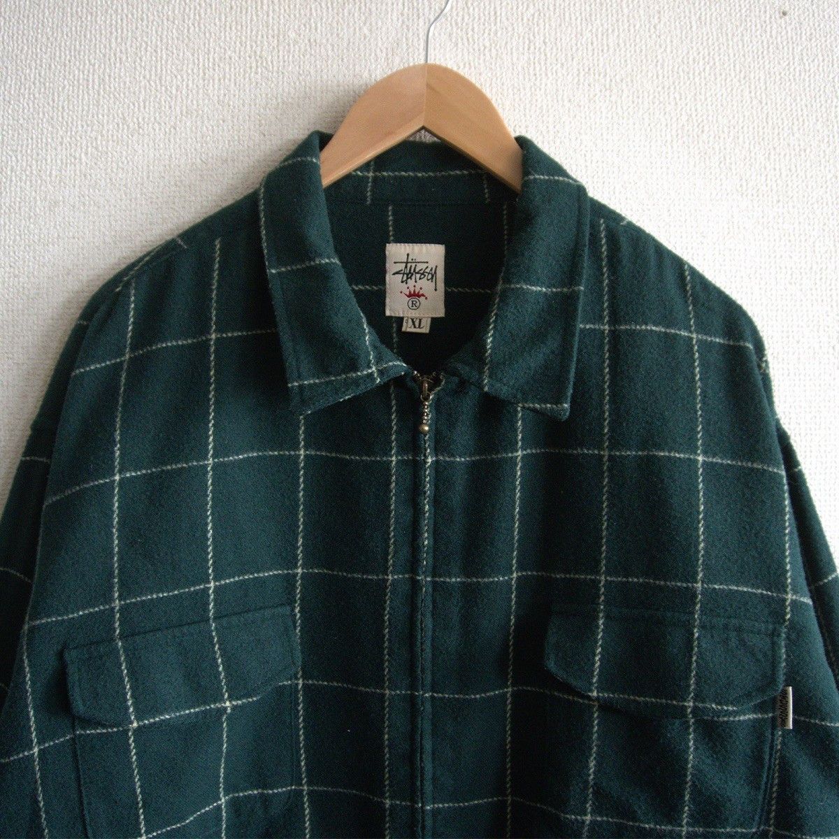 Stussy Stussy 90S Wool Checked Zip-up Jacket Size XL Size US XL / EU 56 / 4 - 4 Thumbnail