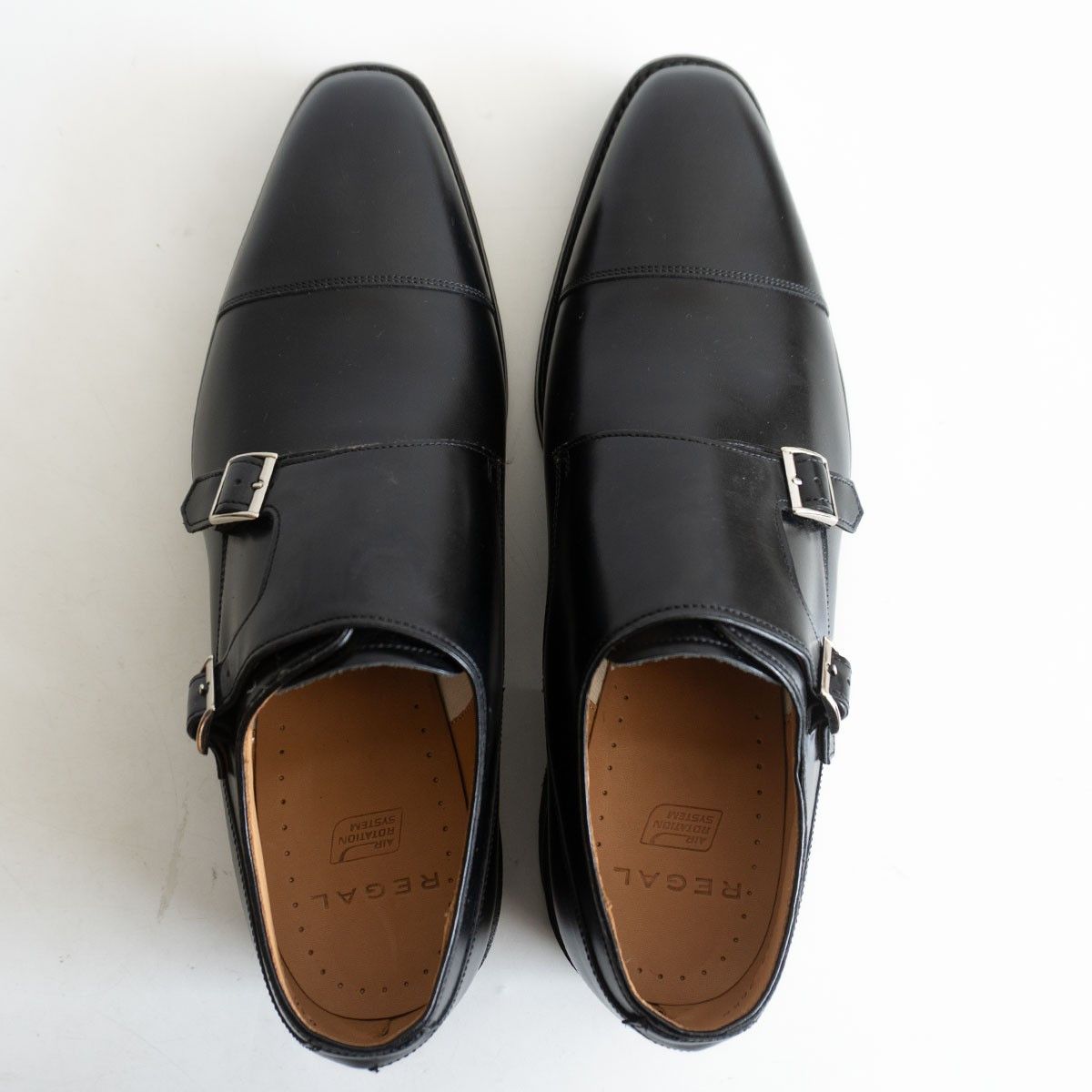 REGAL REGAL Monk Strap Leather Shoes Black Size 8.5 Size US 8.5 / EU 41-42 - 2 Thumbnail