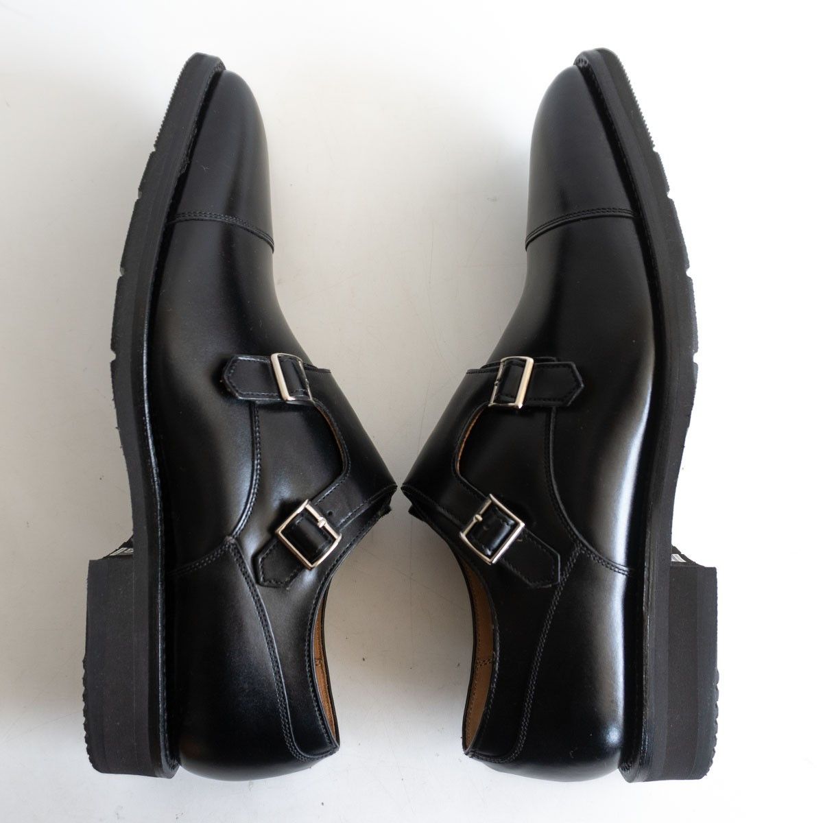 REGAL REGAL Monk Strap Leather Shoes Black Size 8.5 Size US 8.5 / EU 41-42 - 4 Thumbnail