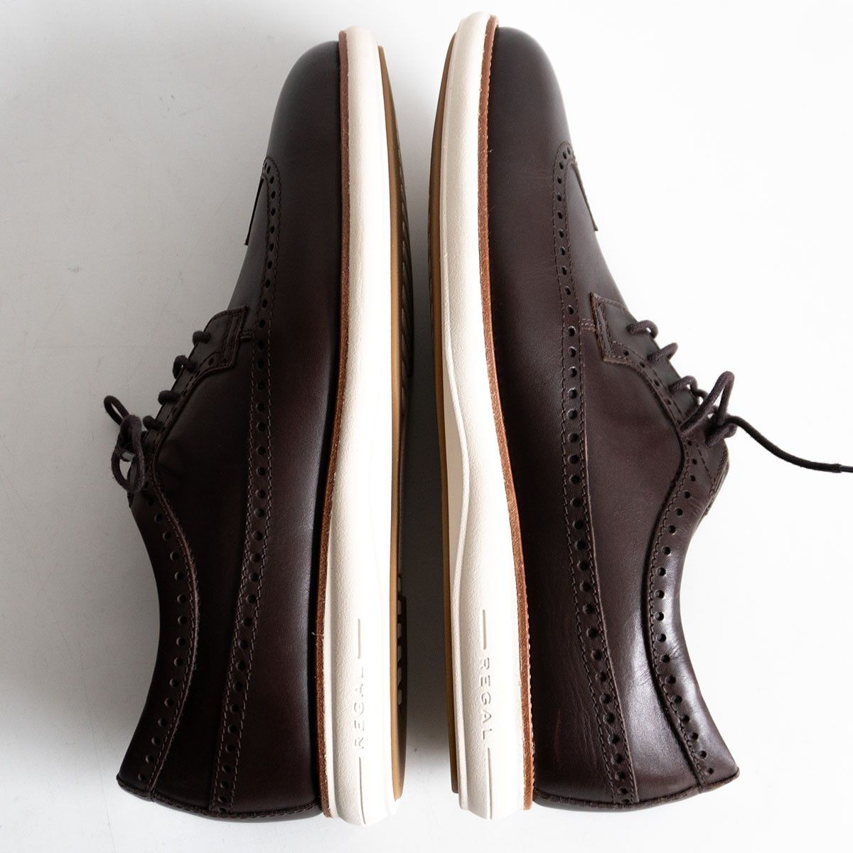 REGAL REGAL Brown Wingtip Leather Shoes Sneaker Sole Size 8 Size US 8 / EU 41 - 4 Thumbnail
