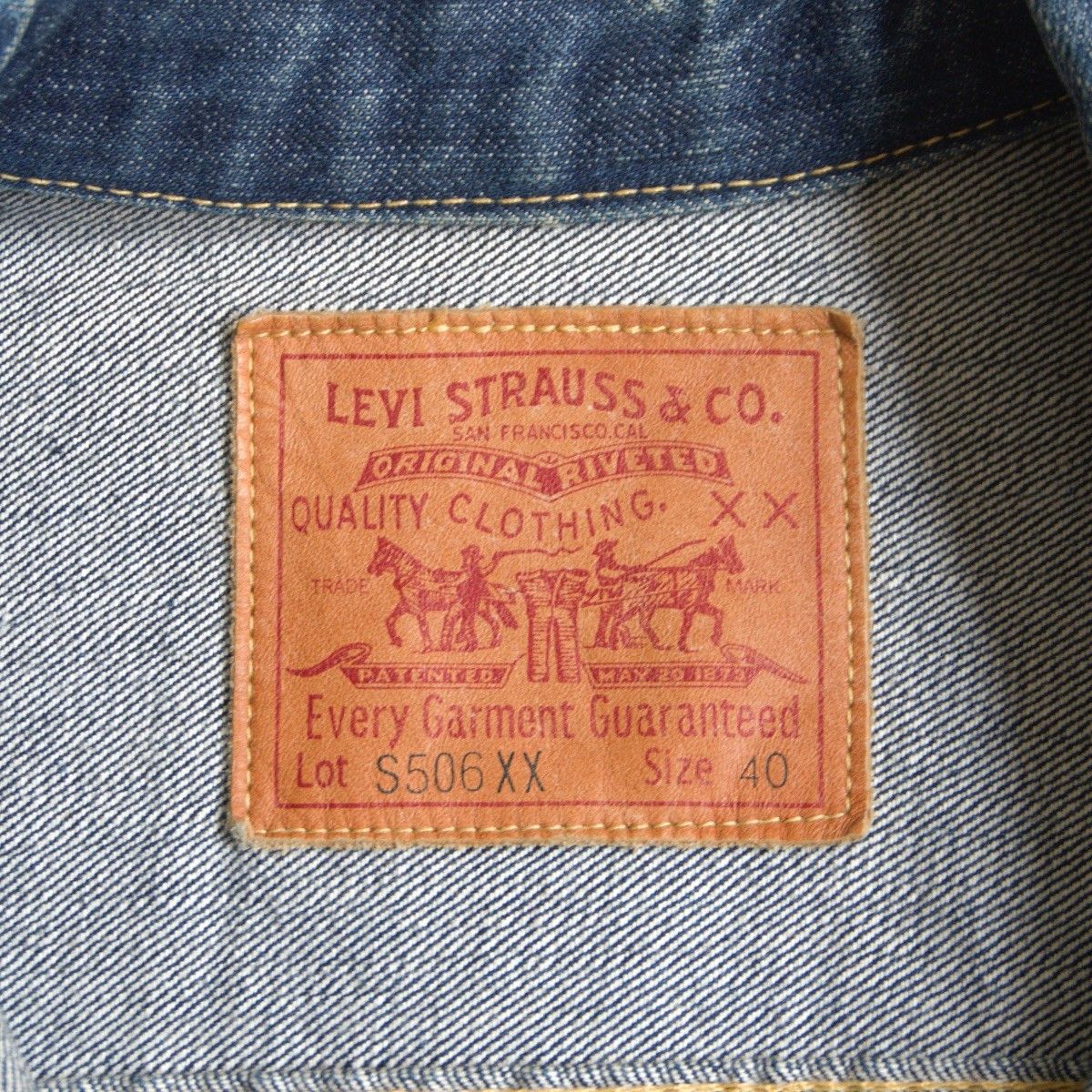 Levi's LEVI'S S506XX Big E 1st Type Wartime Denim Jacket Size XXS Size US XXS / EU 40 - 4 Thumbnail