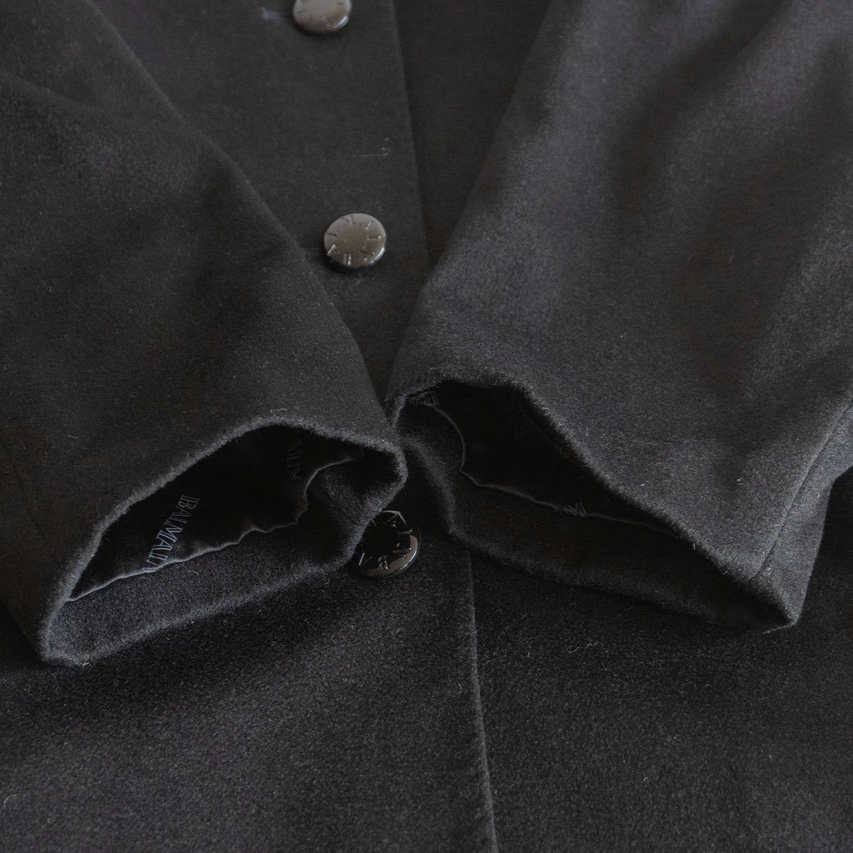 Balmain BALMAIN Cashmere Silk Lined Half Coat Black Size L Size US L / EU 52-54 / 3 - 5 Thumbnail