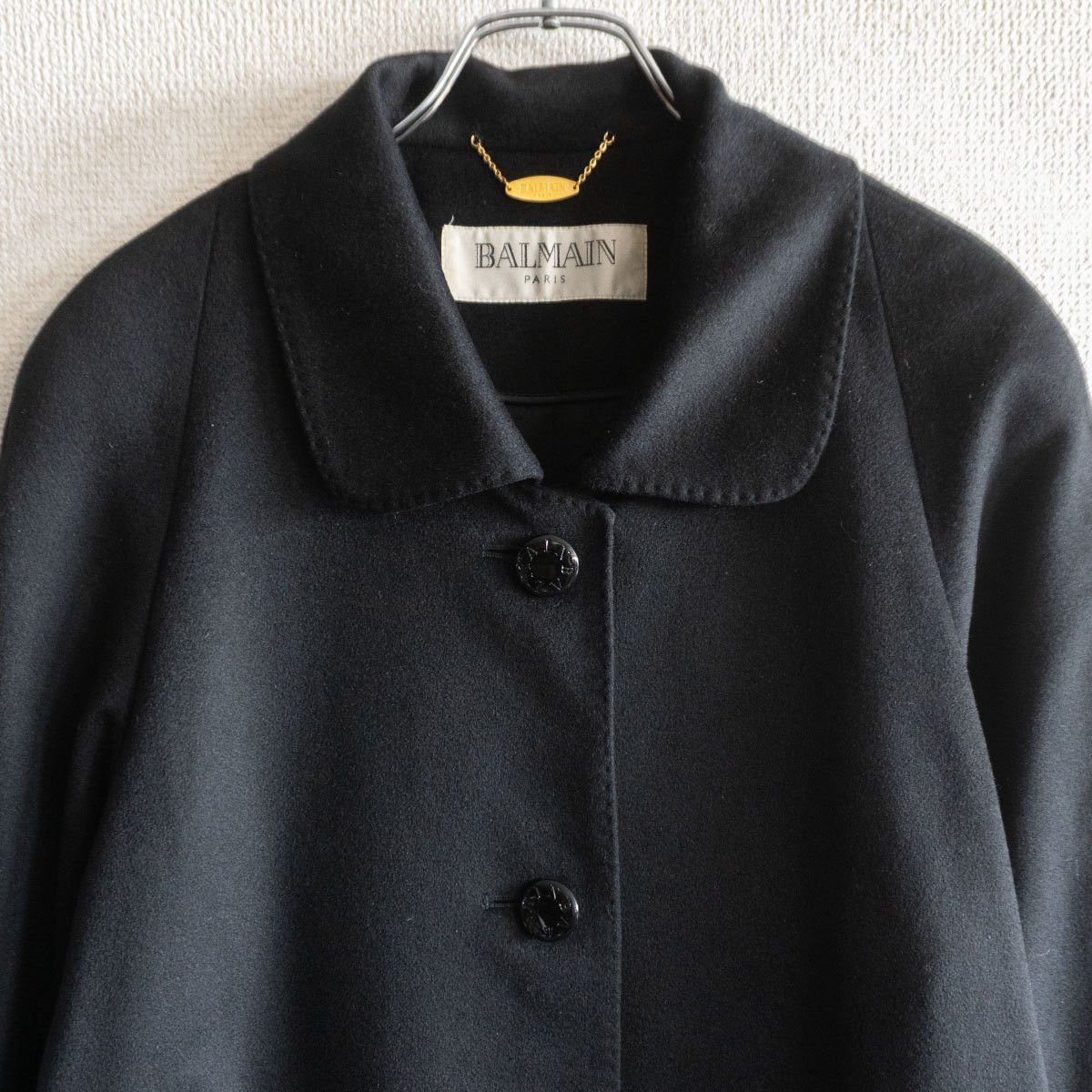 Balmain BALMAIN Cashmere Silk Lined Half Coat Black Size L Size US L / EU 52-54 / 3 - 4 Thumbnail