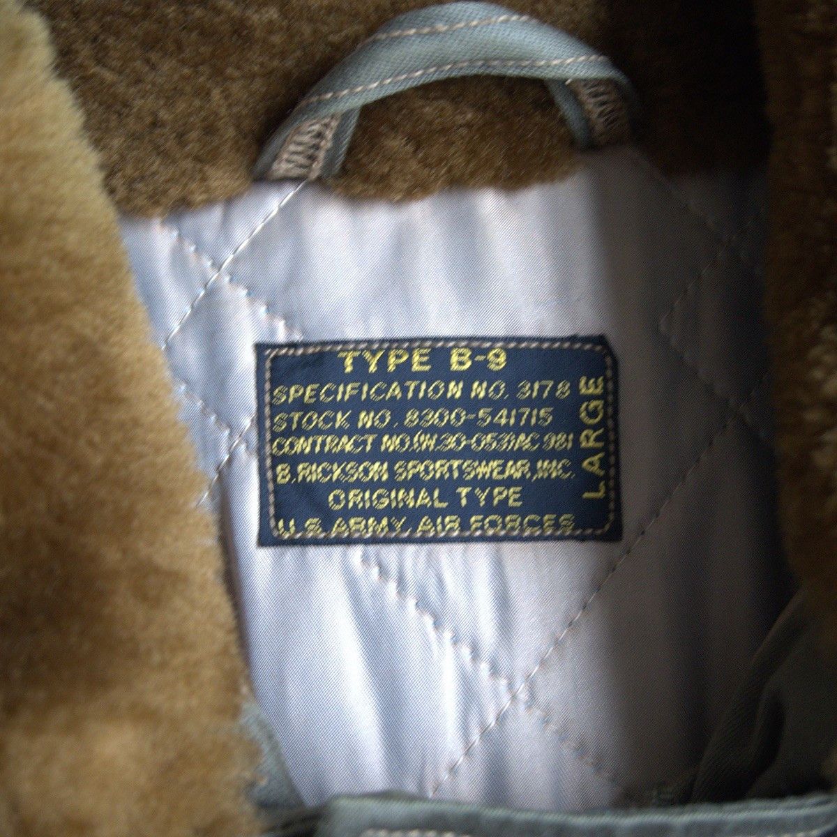 Buzz Rickson's BUZZ RICKSON B-9 Flight Jacket Size L Size US L / EU 52-54 / 3 - 6 Thumbnail