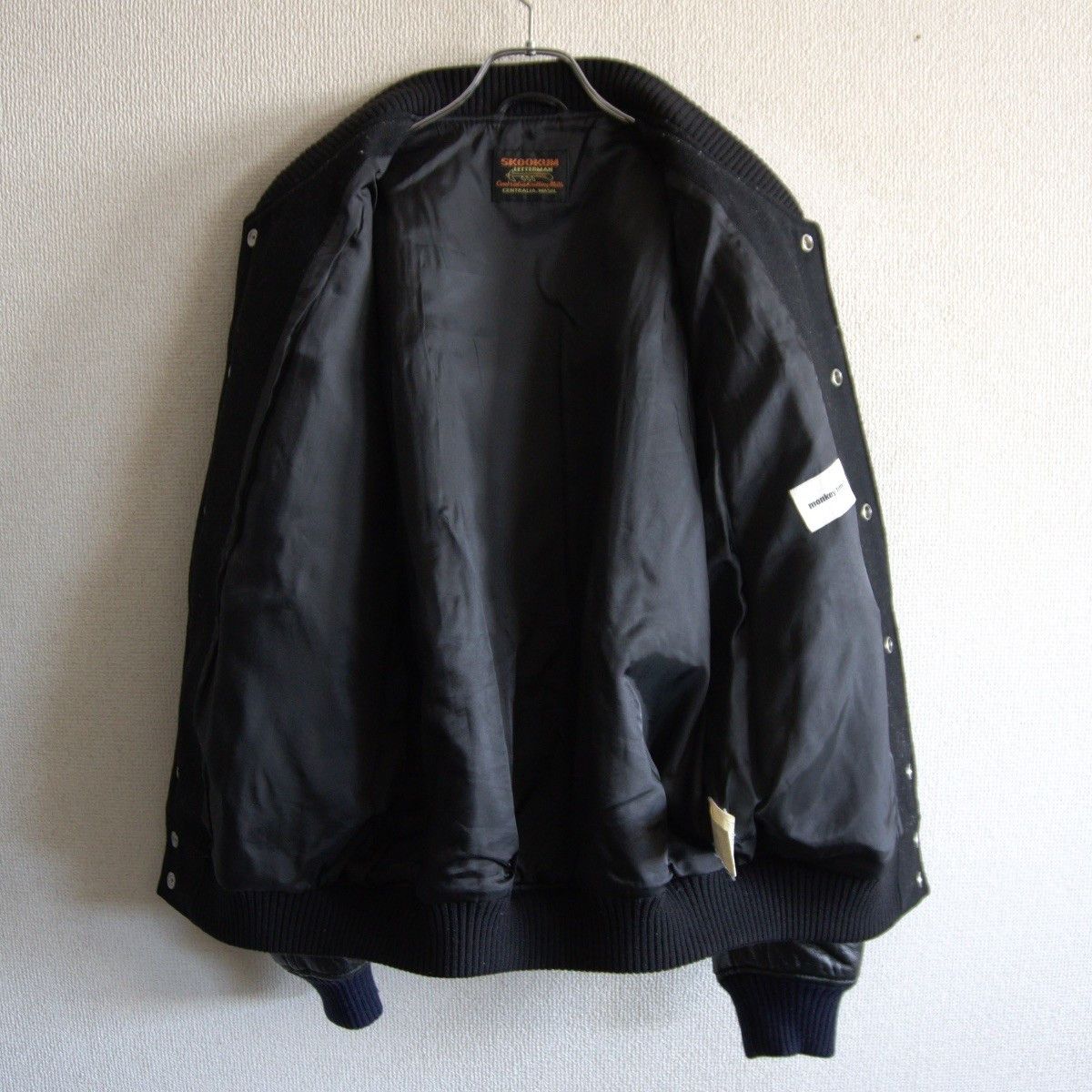 Skookum SKOOKUM x monkey time Melton Leather Varsity Jacket Size S Size US S / EU 44-46 / 1 - 4 Thumbnail