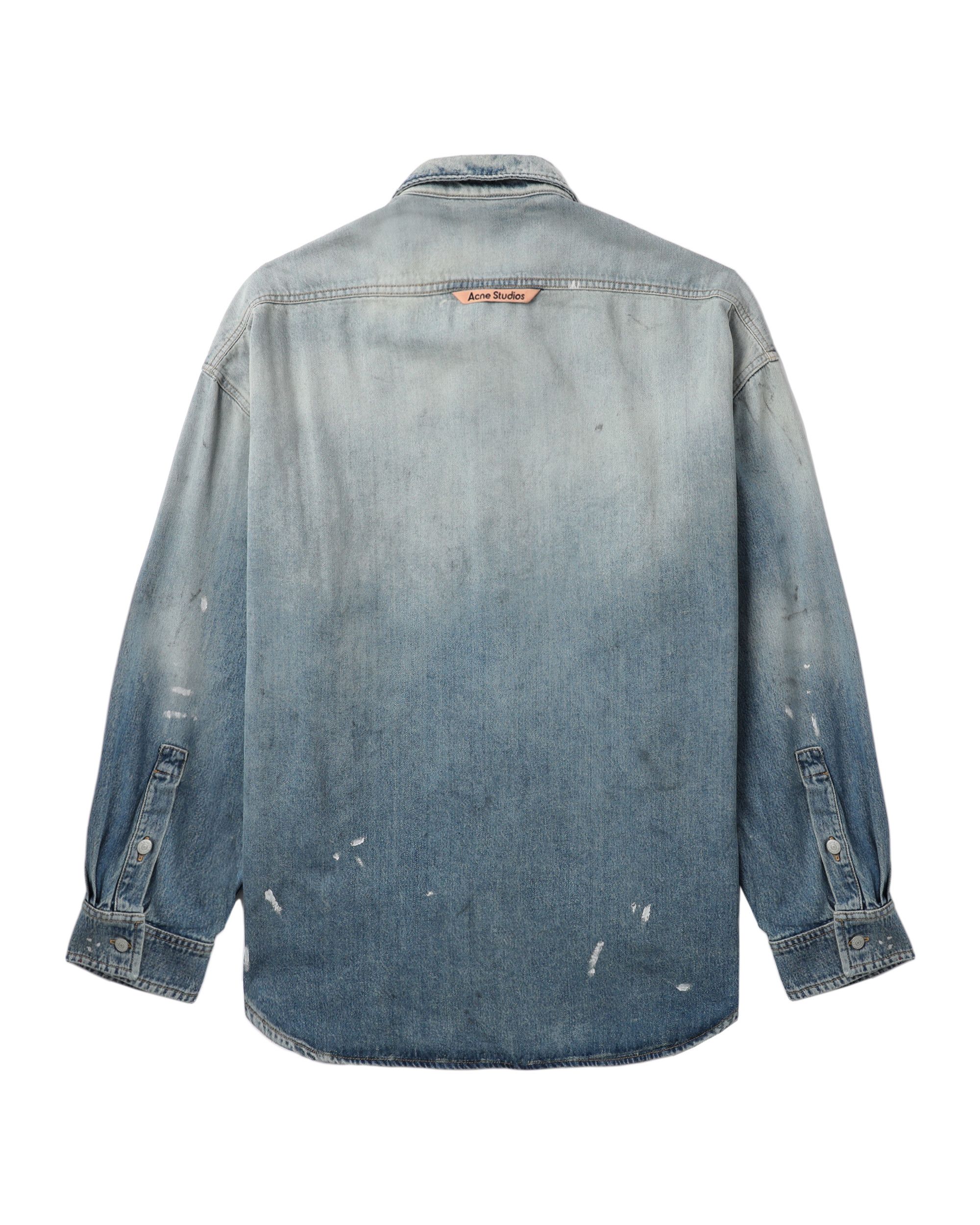 Acne Studios Acne Studios Splatter Distressed Design Denim Shirt Size US M / EU 48-50 / 2 - 6 Thumbnail