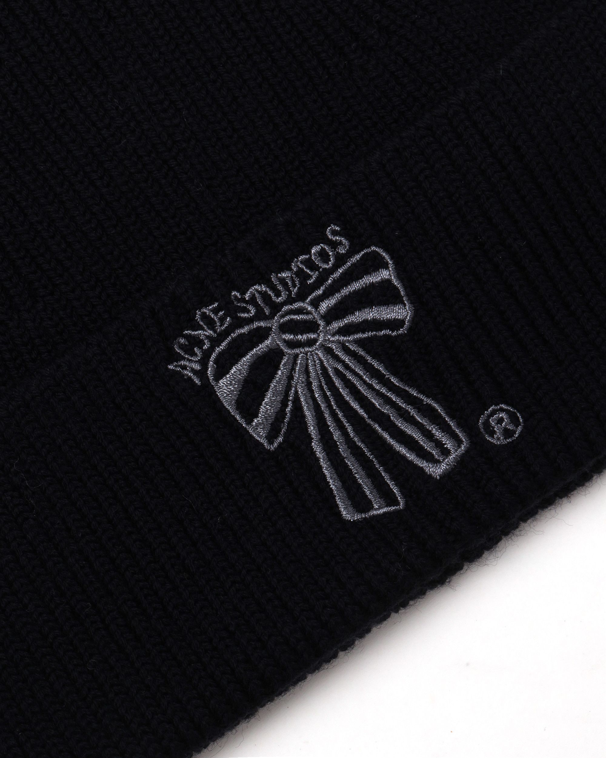 Acne Studios Acne Studios Bow Embroidery Beanie Size ONE SIZE - 3 Thumbnail