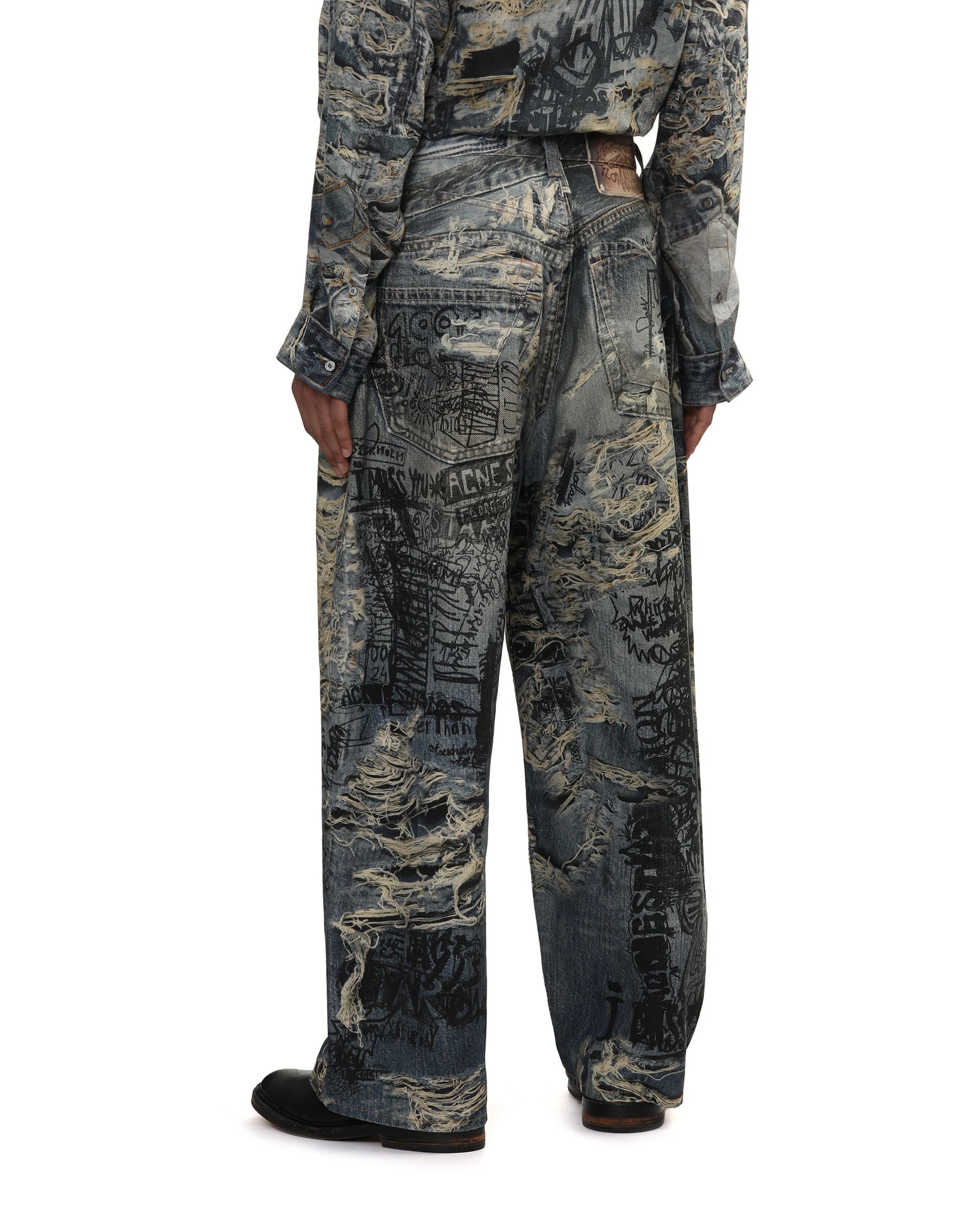 Acne Studios Acne Studios Full Width Graffiti Printed Ripped Jeans Size US 42 / EU 58 - 4 Thumbnail