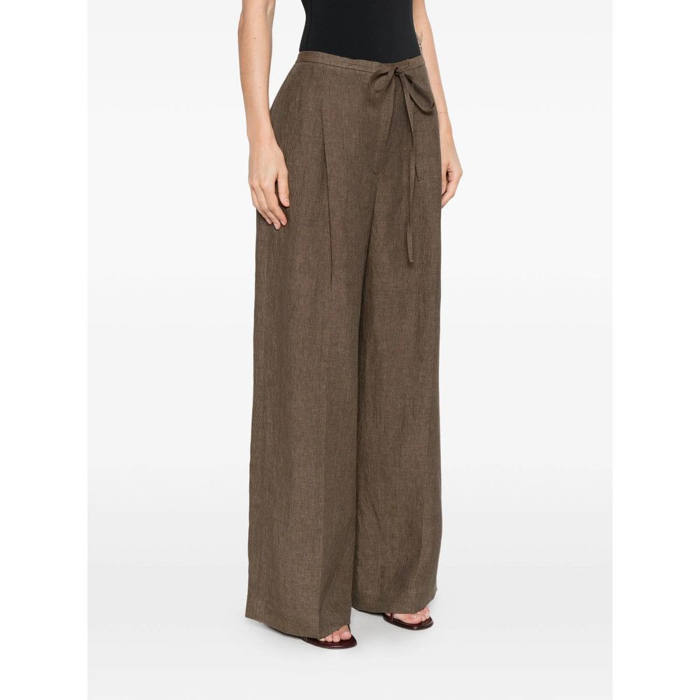Rohe Rohe BROWN Trousers - High-Waisted Trousers Size 34" / US 12 / IT 48 - 4 Thumbnail