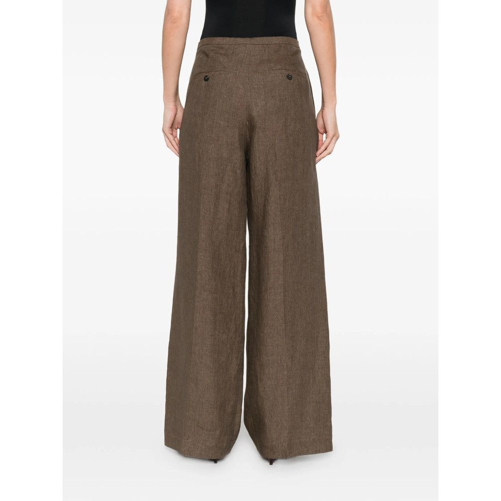 Rohe Rohe BROWN Trousers - High-Waisted Trousers Size 28" / US 6 / IT 42 - 3 Thumbnail