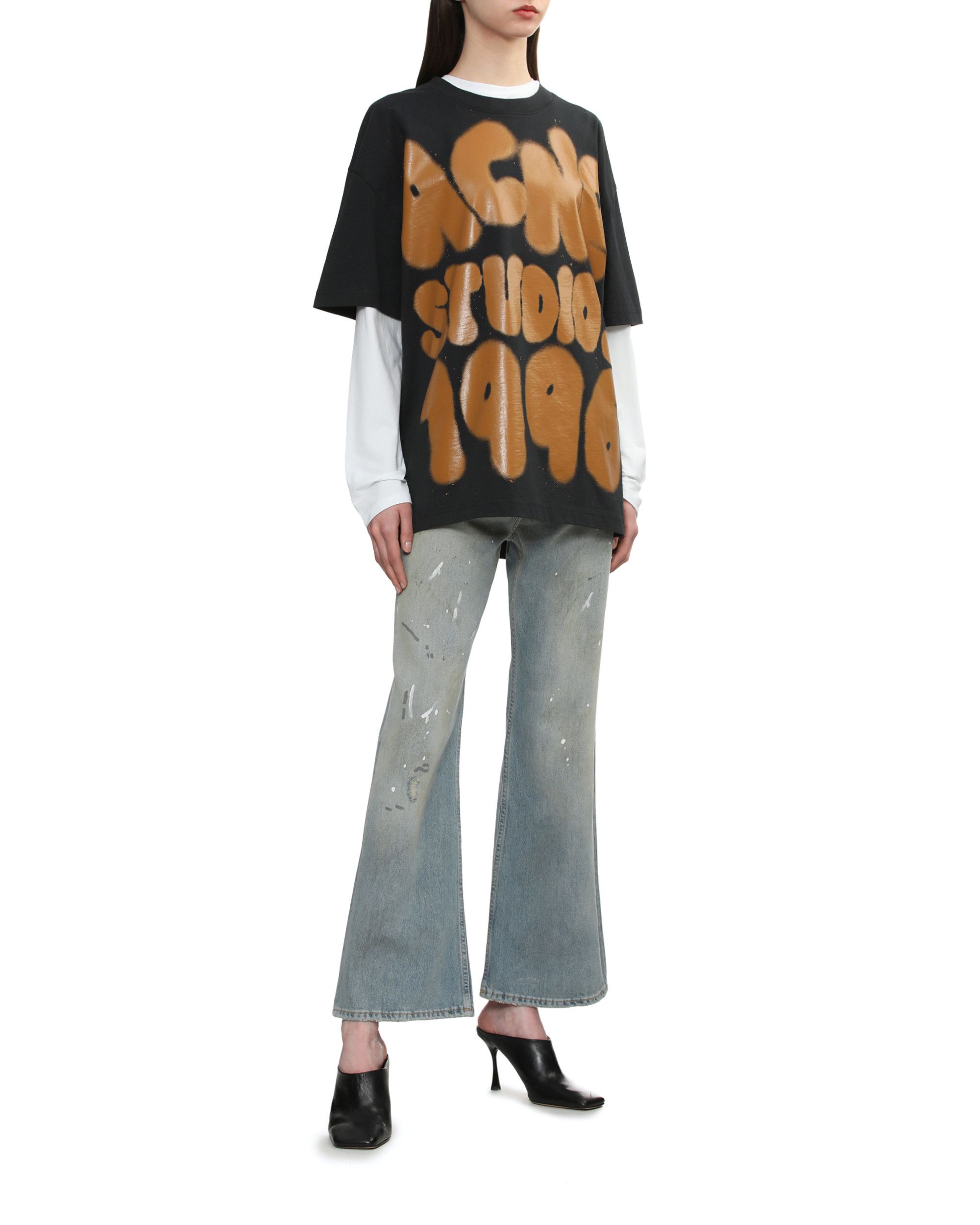 Acne Studios Acne Studios Face Embroidered T-Shirt Size S / US 4 / IT 40 - 2 Thumbnail