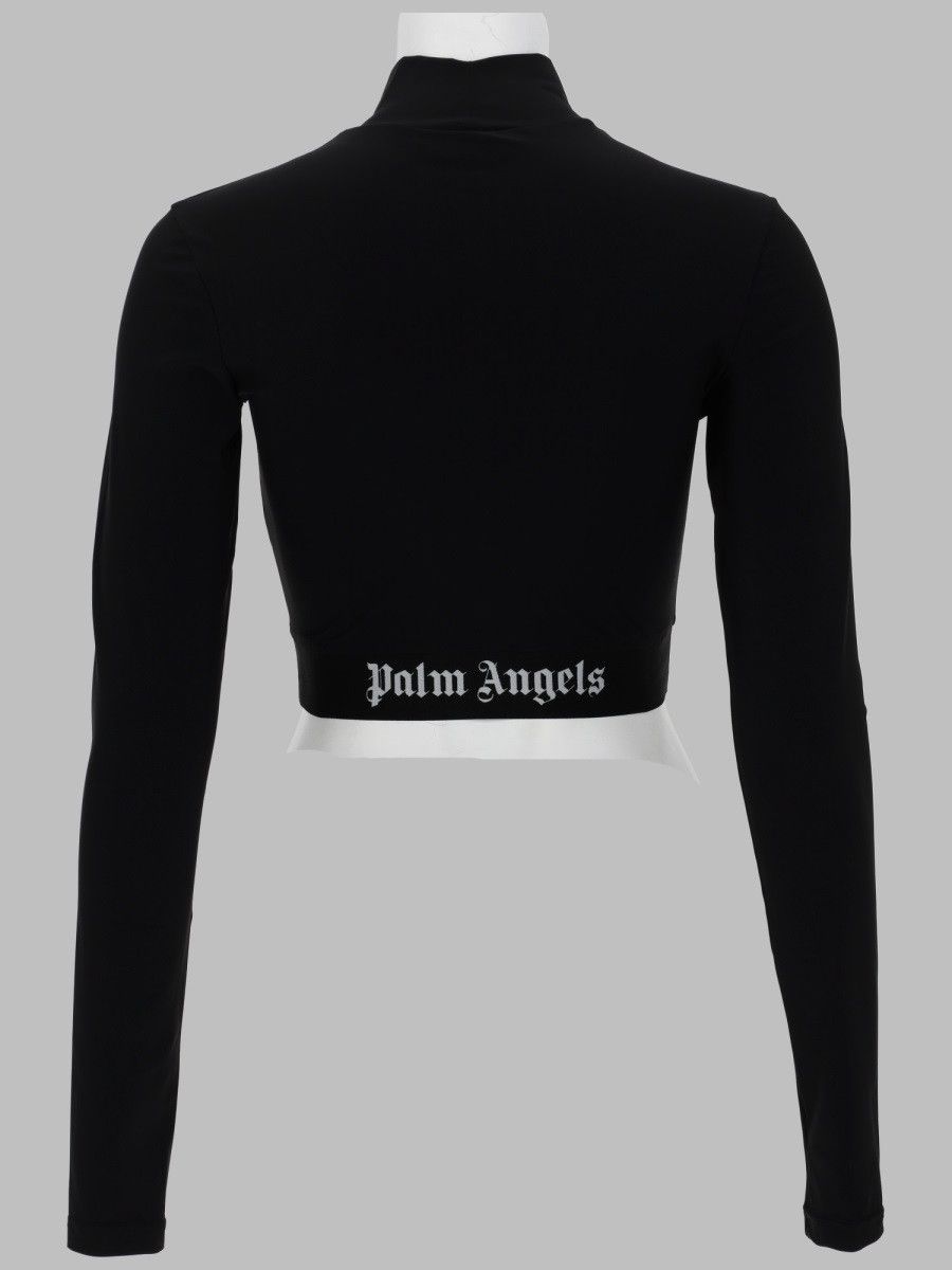 Palm Angels PALM ANGELS CROPTOP "CLASSIC LOGO" - BLACK Size L / US 10 / IT 46 - 2 Thumbnail