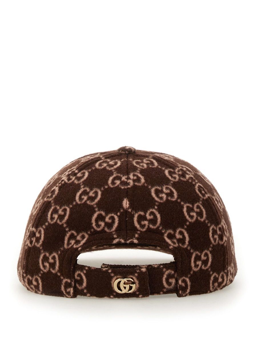 Gucci GUCCI GG WOOL BASEBALL HAT - BROWN Size ONE SIZE - 2 Thumbnail