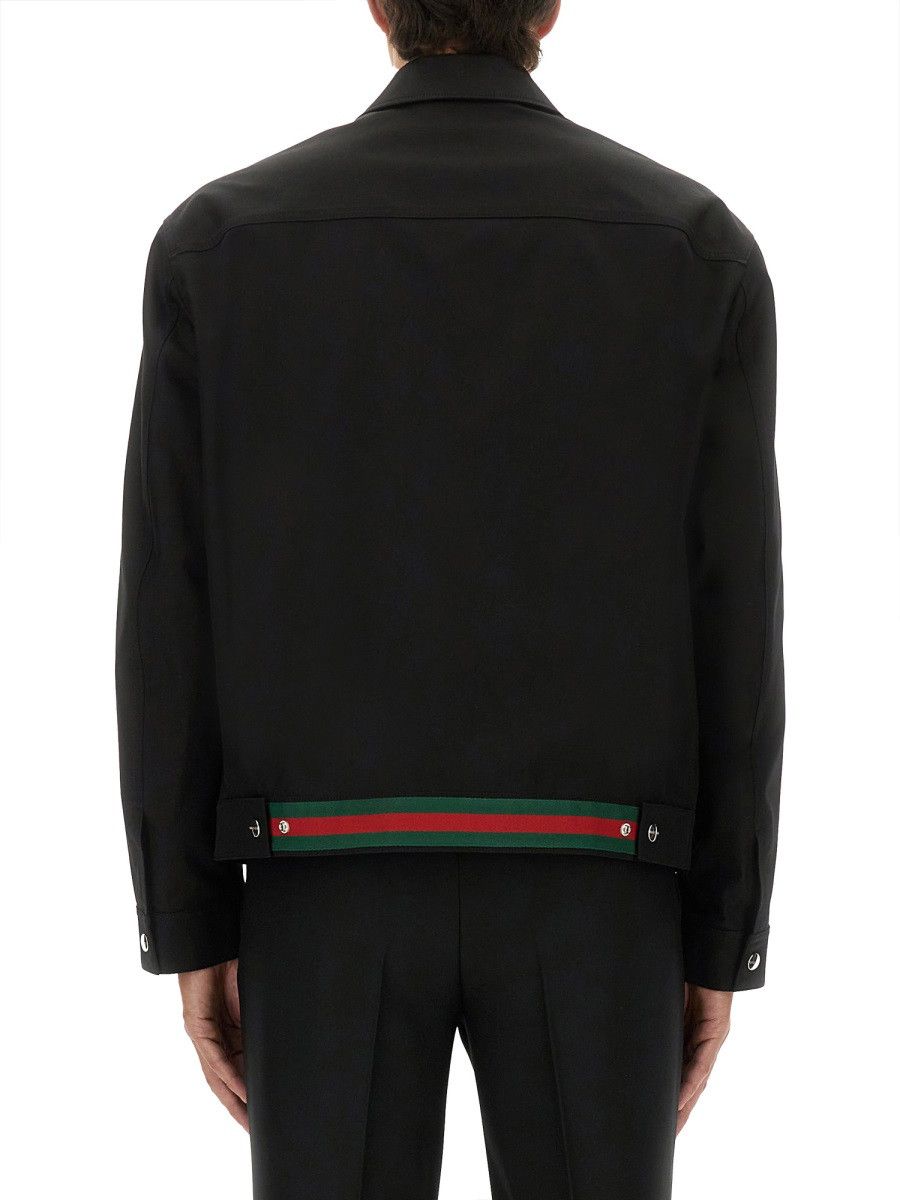 Gucci GUCCI COTTON TWILL JACKET - BLACK (IT 52) Size US XL / EU 56 / 4 - 7 Thumbnail