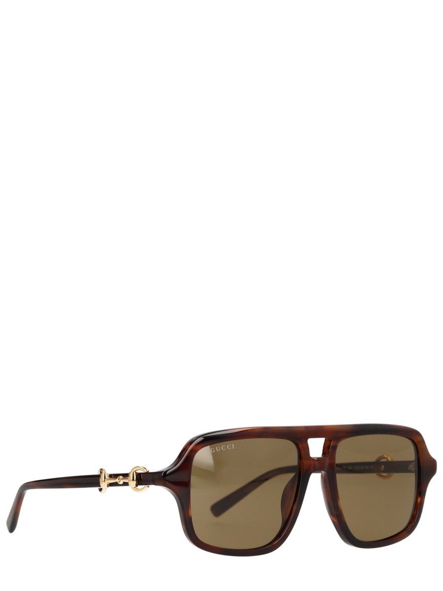 Gucci GUCCI "NAVIGATOR" SUNGLASSES - BROWN Size ONE SIZE - 2 Thumbnail