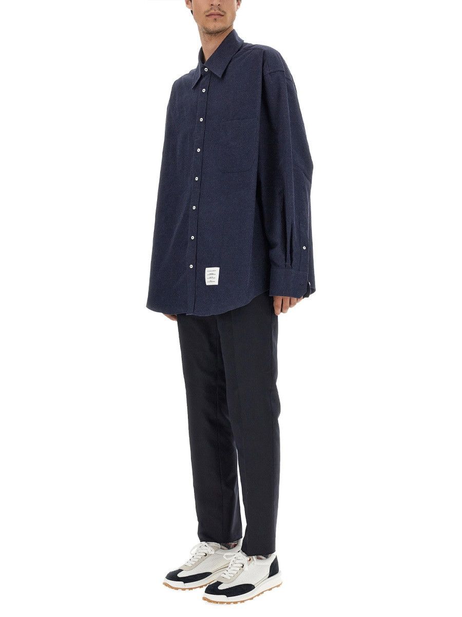 Thom Browne THOM BROWNE 4BAR SHIRT - BLUE (JP 2) Size US M / EU 48-50 / 2 - 2 Thumbnail