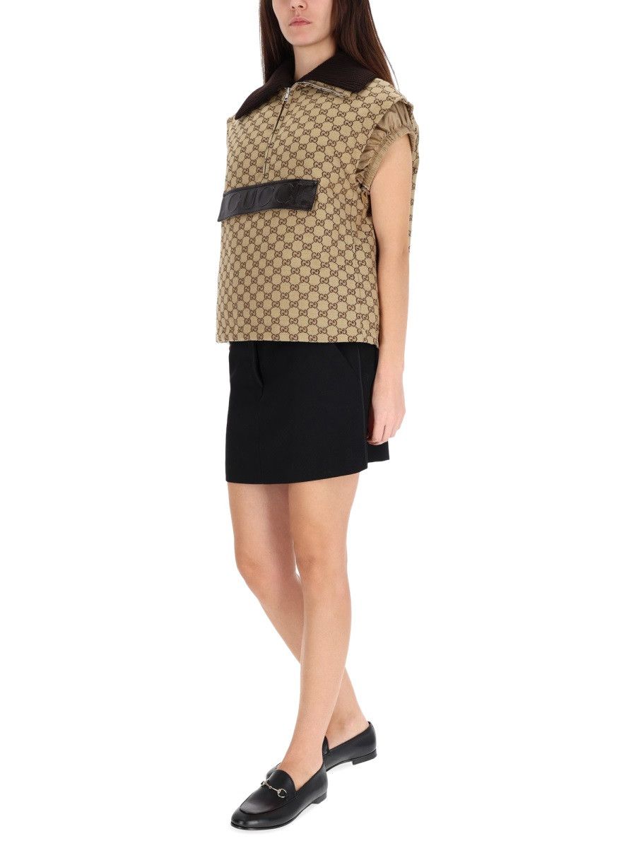 Gucci GUCCI VEST WITH LEATHER LABEL - BEIGE (IT 38) Size XS / US 0-2 / IT 36-38 - 2 Thumbnail