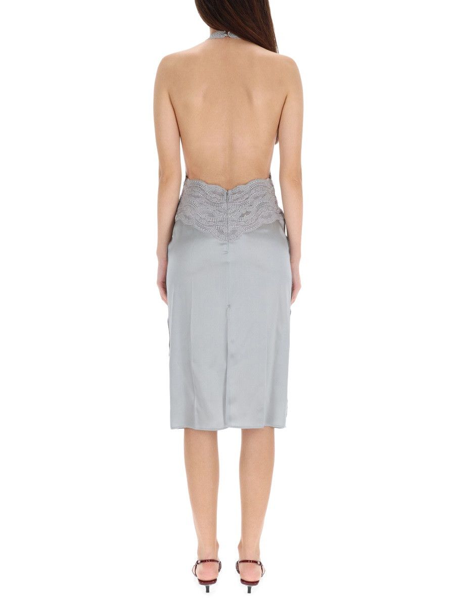 Gucci GUCCI SILK SATIN DRESS - GREY Size M / US 6-8 / IT 42-44 - 3 Thumbnail