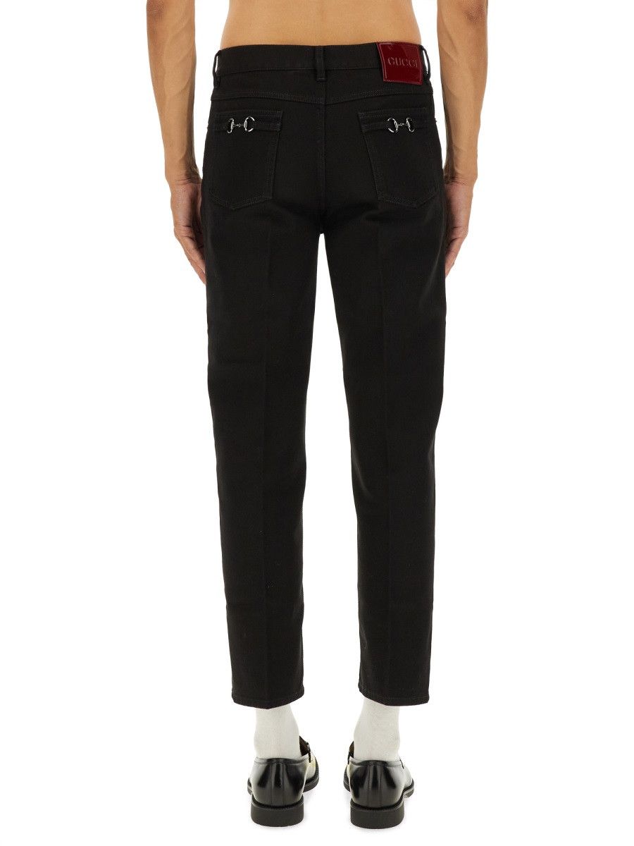 Gucci GUCCI SLIM FIT PANTS - BLACK (JEANS 33) Size US 33 - 4 Thumbnail