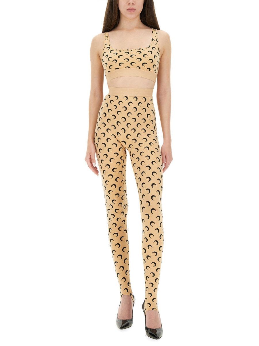 Marine Serre MARINE SERRE "MOON" LEGGINGS - NUDE Size 26" / US 2 / IT 38 - 2 Thumbnail