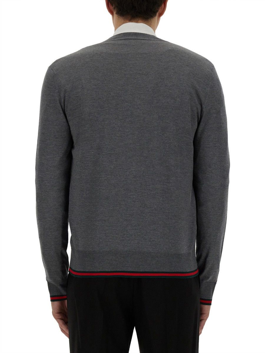 Gucci GUCCI WEB PATTERN CARDIGAN - BLUE Size US L / EU 52-54 / 3 - 3 Thumbnail